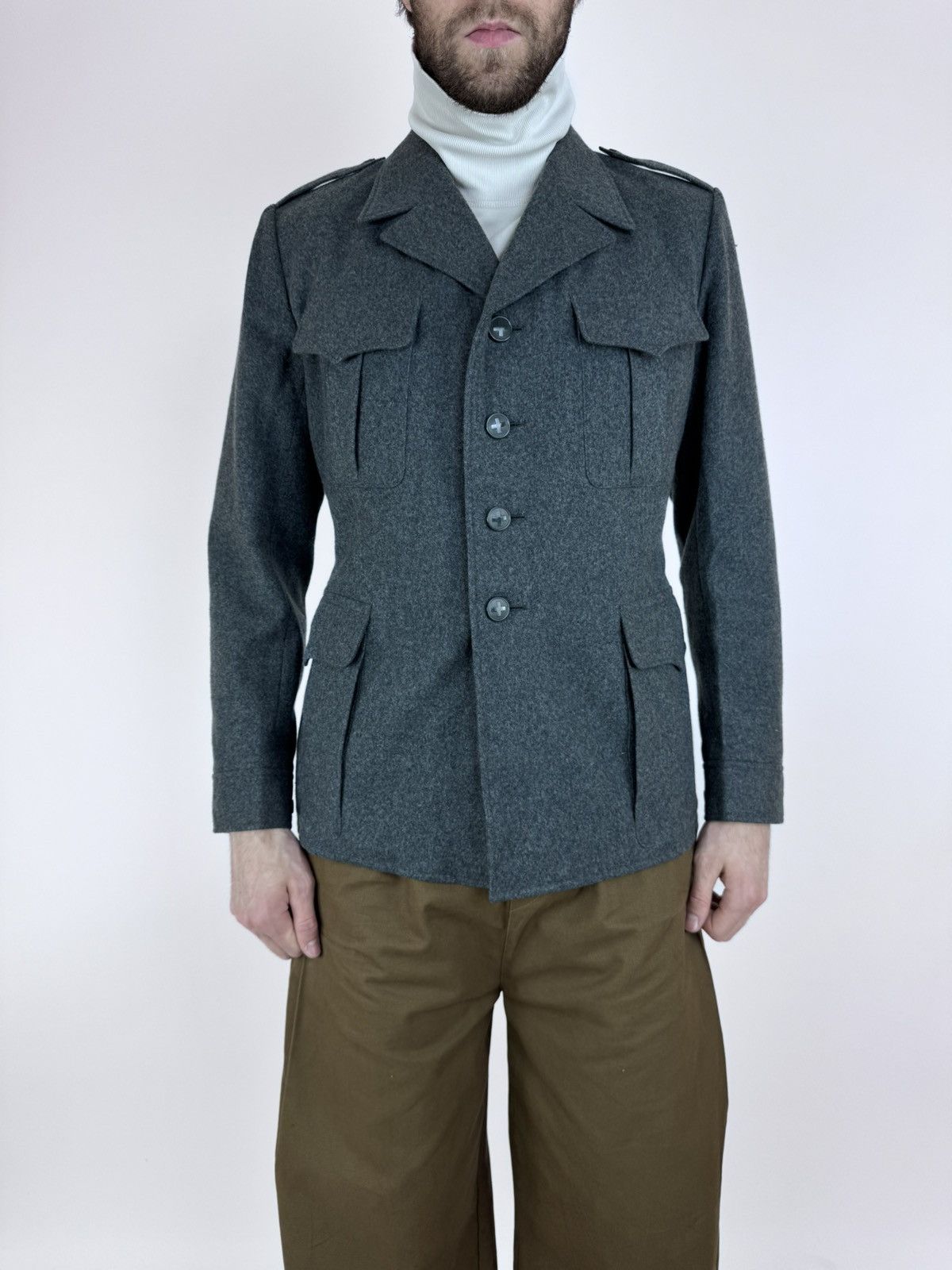 Military × Streetwear × Vintage Swiss Army Wool Field Jacket