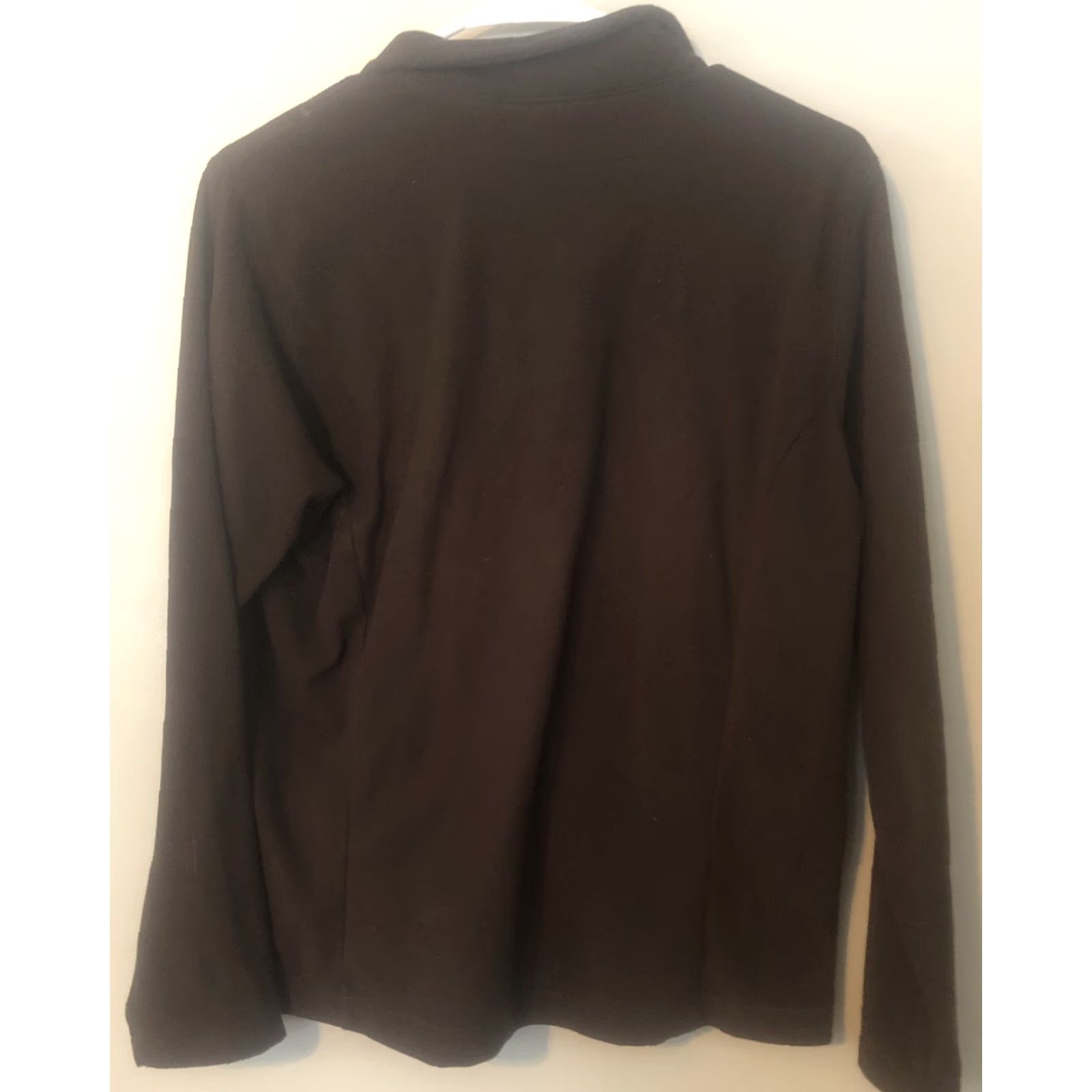Lands' End Lands' End Women's Brown Fleece 1/4 Zip Pullover Top Long Sleeve Regular Size L Size L / US 10 / IT 46 - 4 Thumbnail