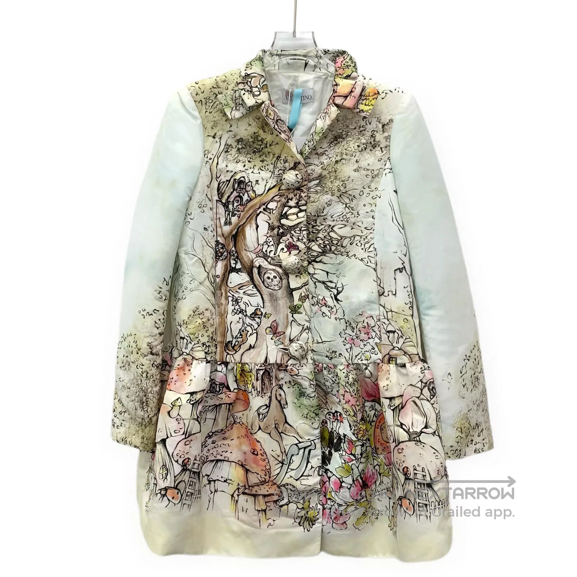 Valentino Valentino Multi-color Painted Oil Painting Collar Single B Size XS / US 0-2 / IT 36-38 - 1 Thumbnail