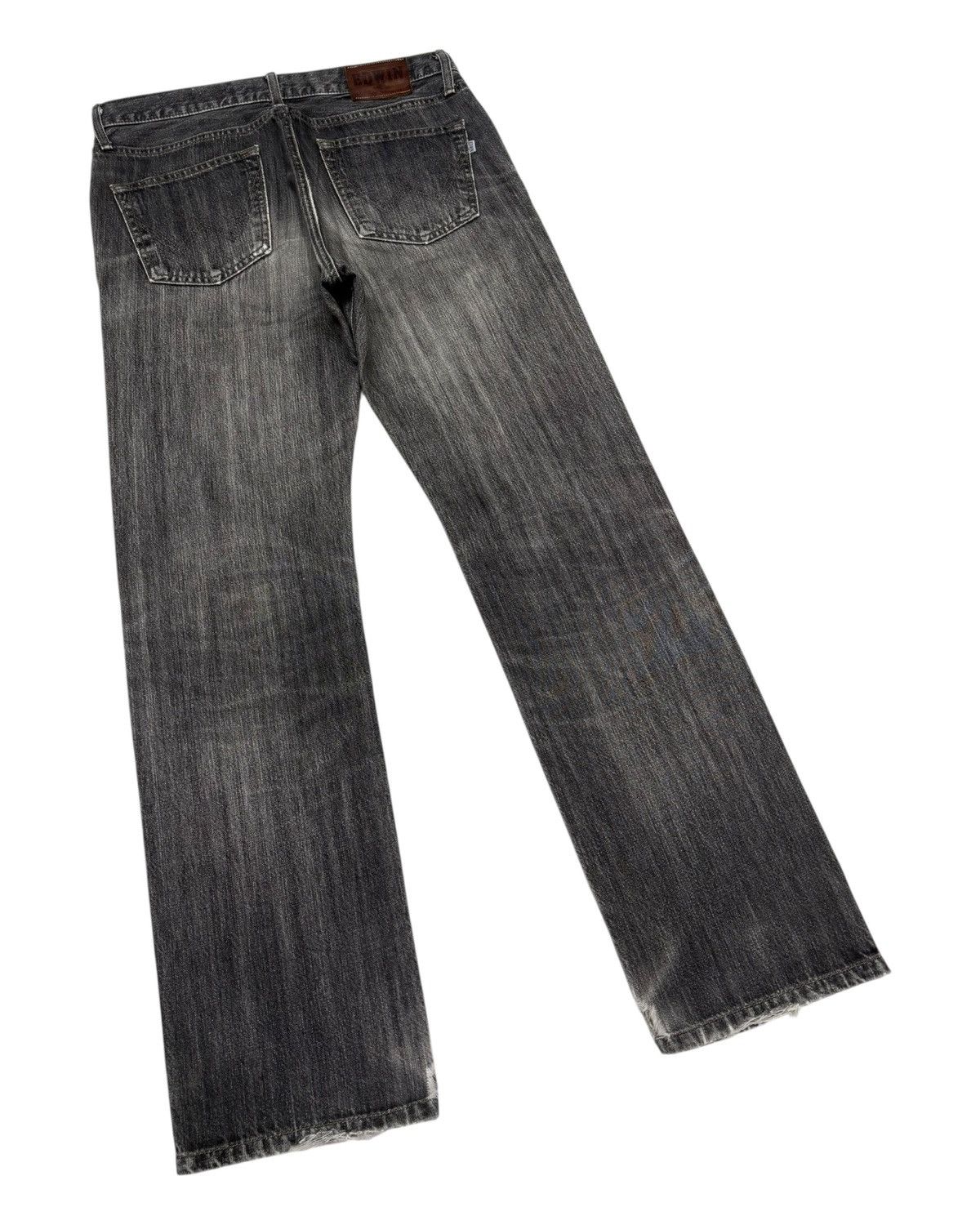 Hysteric Glamour Edwin Faded Black Loose Fit Distressed Denim Jeans Size US 33 - 4 Thumbnail