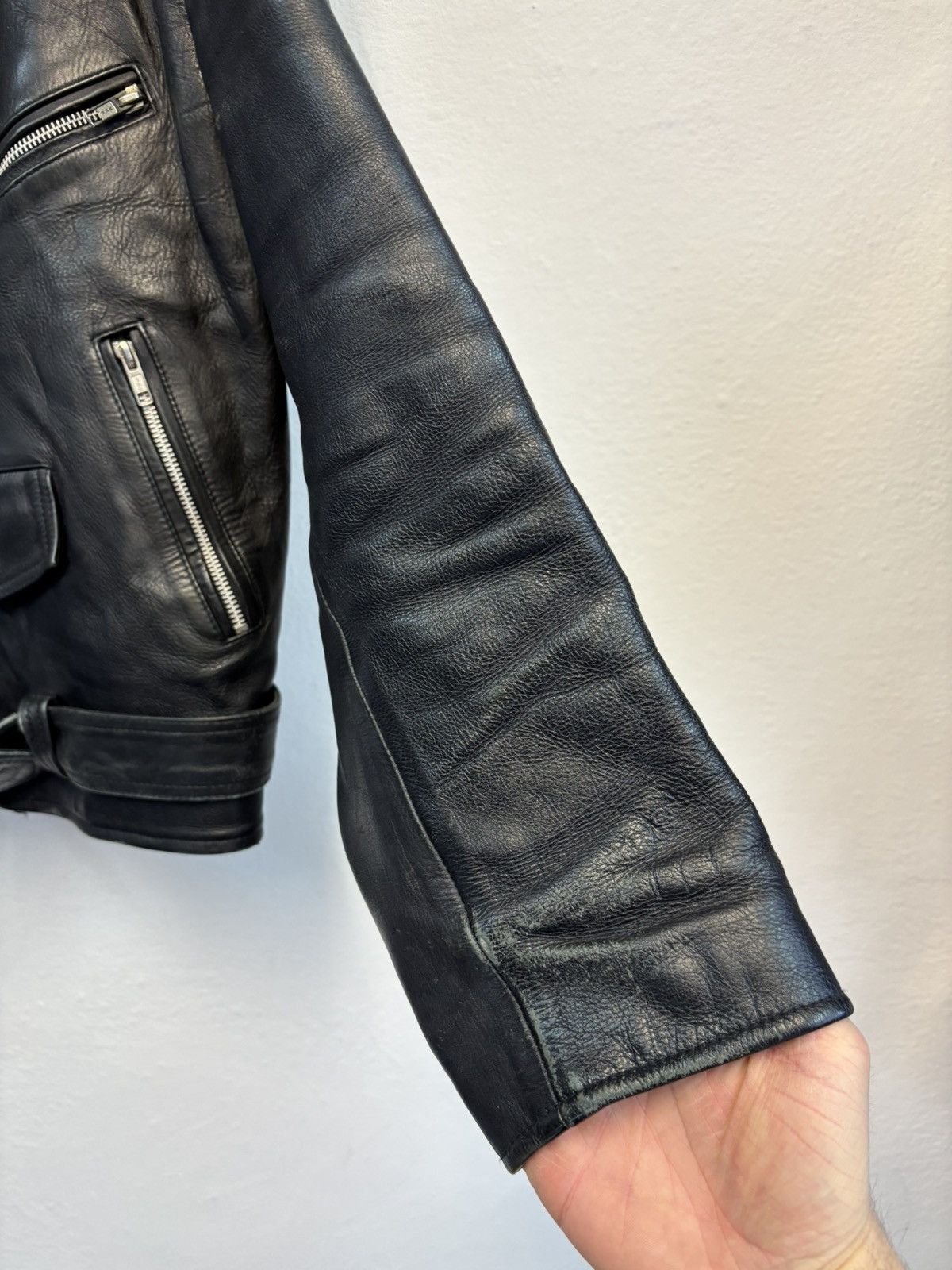 Genuine Leather × Vintage Vintage Ramones Jacket Leather Genuine Rock Metal Punk Rare Size US L / EU 52-54 / 3 - 8 Thumbnail