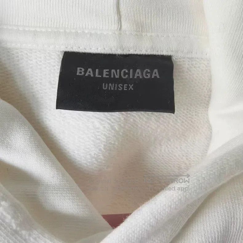 Balenciaga Balenciaga Logo Distressed Hooded Sweatshirt. Size US XS / EU 42 / 0 - 4 Thumbnail
