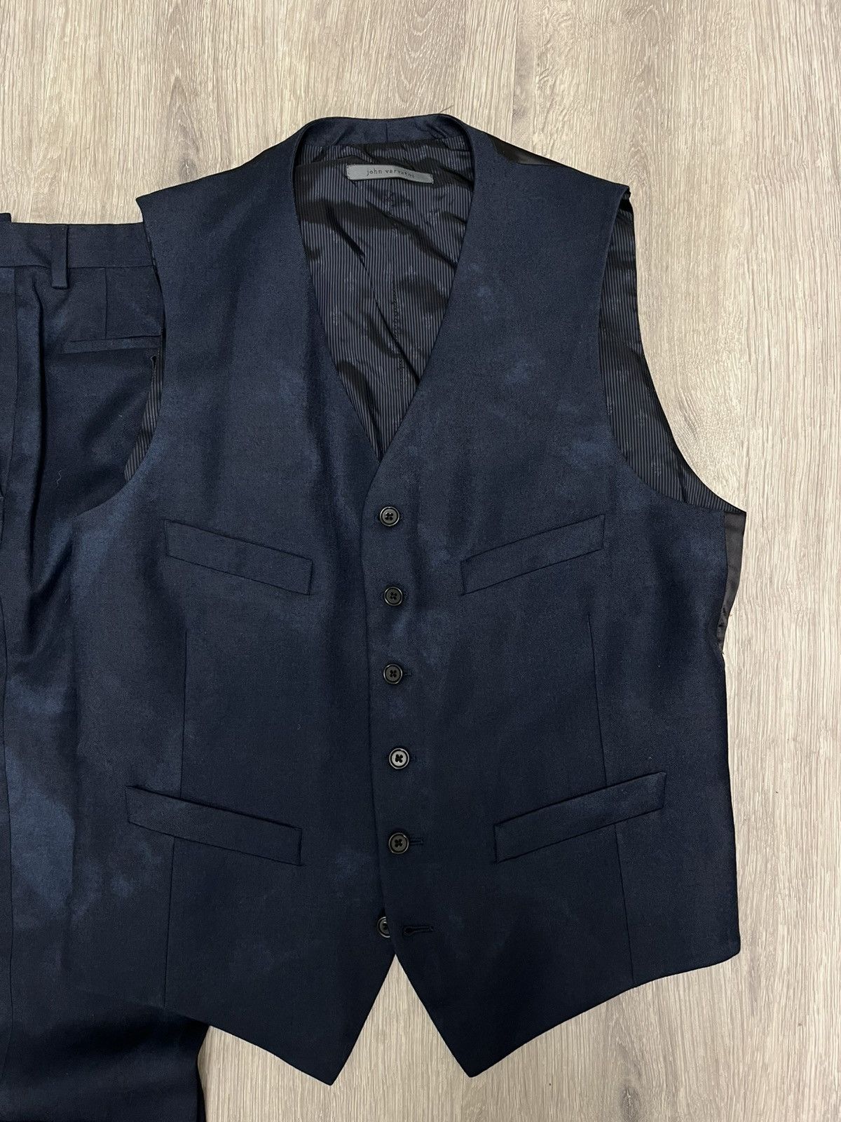 John Varvatos Indigo Jacquard suit. Size EU 48/EU50 Size 38R - 12 Thumbnail