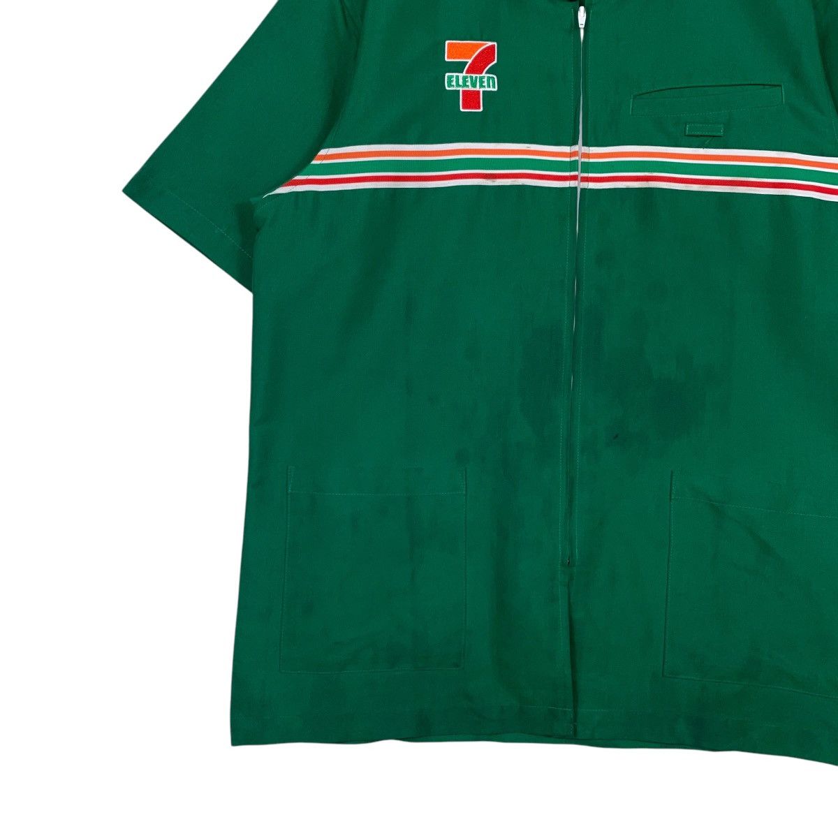 Vintage 7-ELEVEN Big Logo Green Worker Uniform Jacket #2365-C106 Size US L / EU 52-54 / 3 - 3 Thumbnail