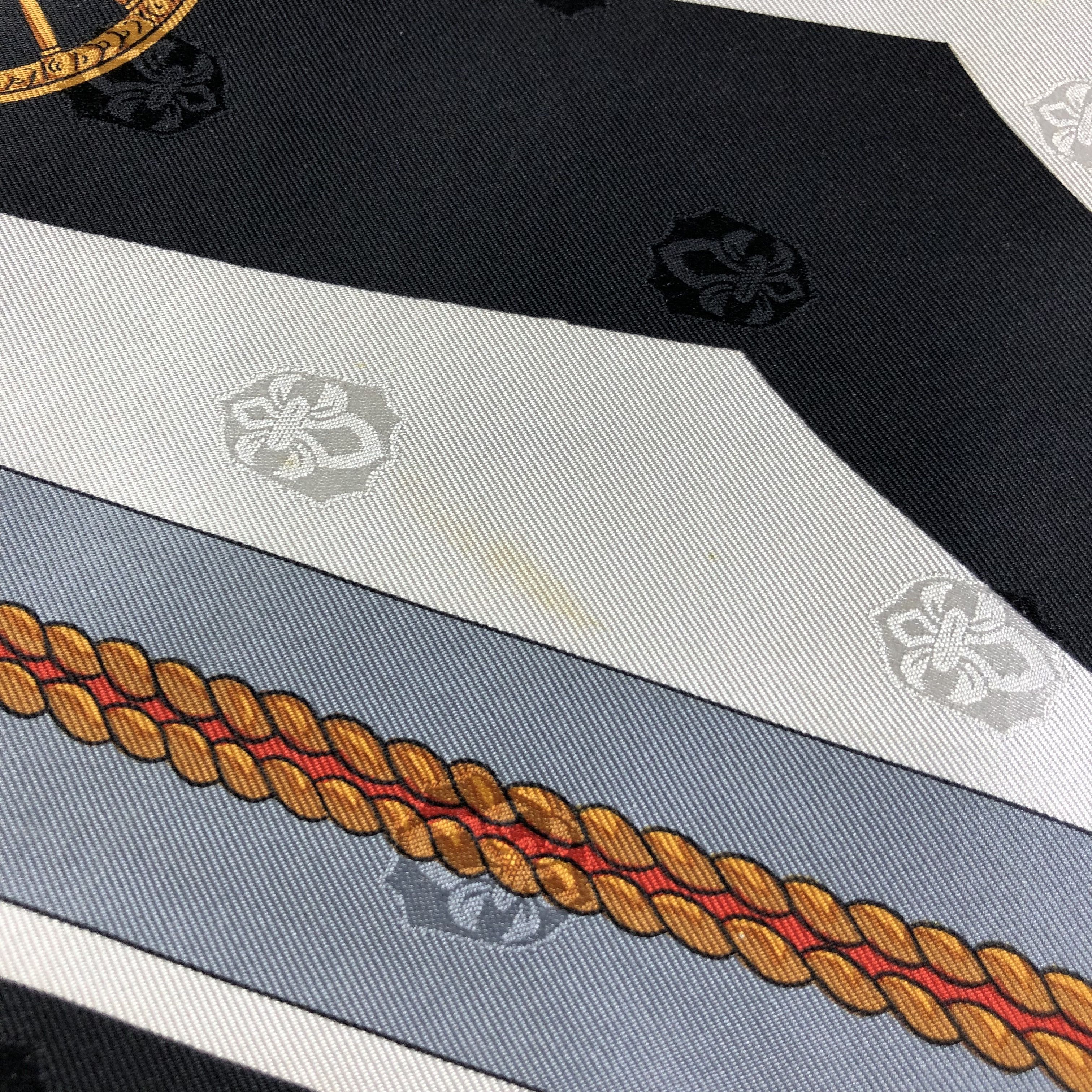 Japanese Brand Sure Flag Luxury Coach Hand Rolled Silk Scarf M499 Size ONE SIZE - 6 Thumbnail