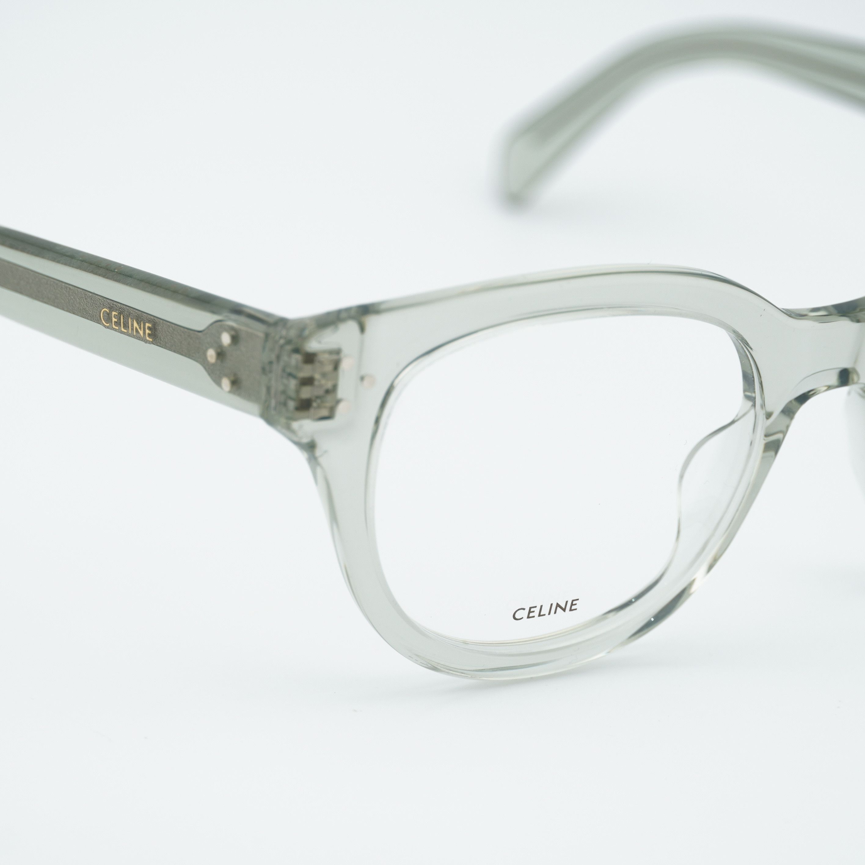 Celine Celine CL50109I 093 Eyeglasses Teal 51mm Square Frame Size ONE SIZE - 2 Thumbnail
