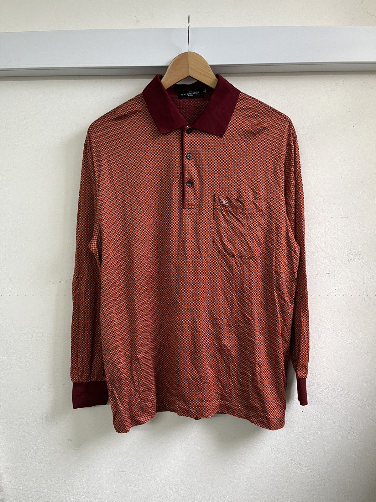 Balenciaga Vintage Balenciaga longsleeve polo shirt Size US L / EU 52-54 / 3 - 1 Thumbnail