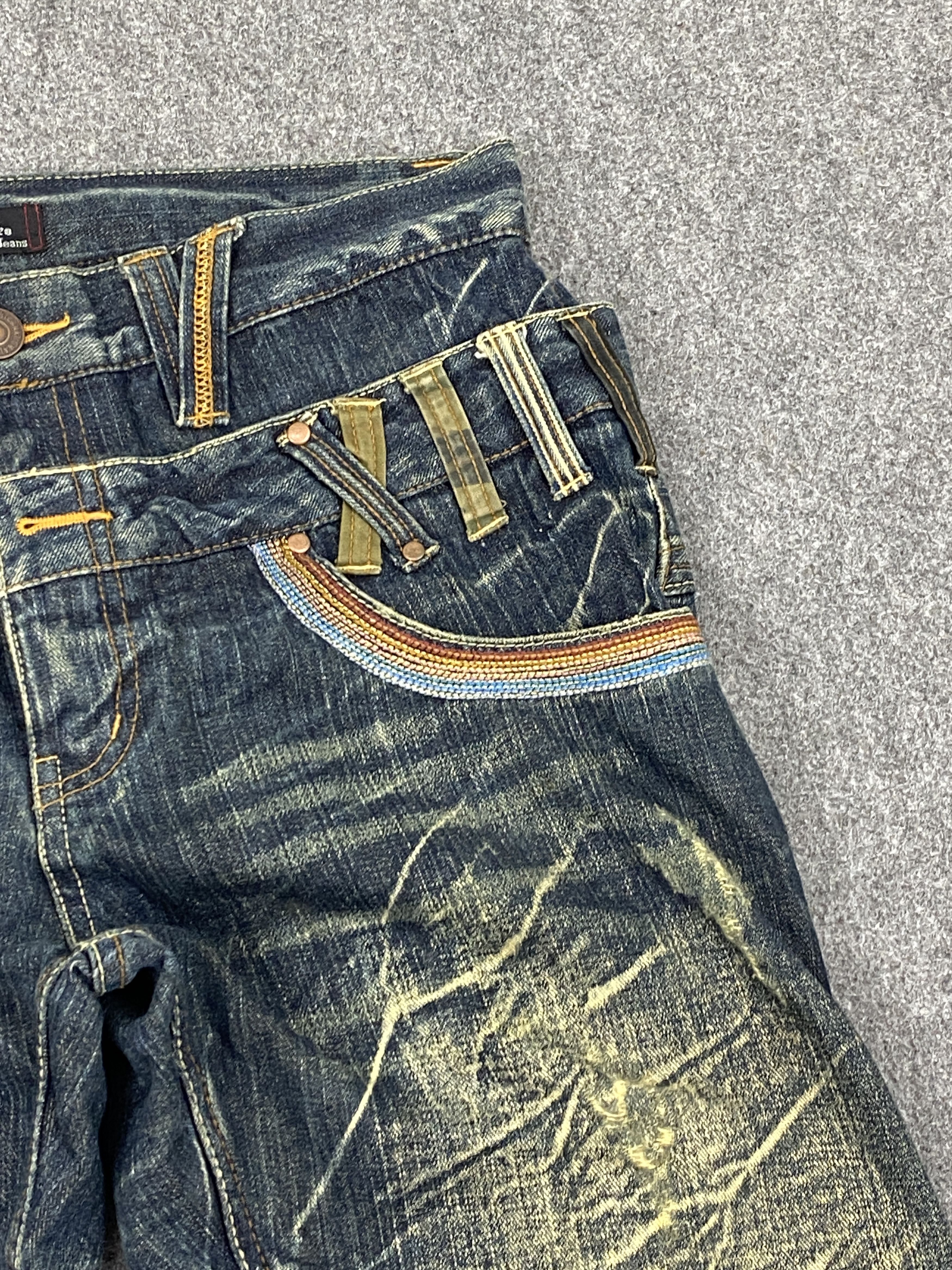 If Six Was Nine Vintage Dominates Handcrafted Double Waist Jeans DP2726 Size US 33 - 7 Thumbnail
