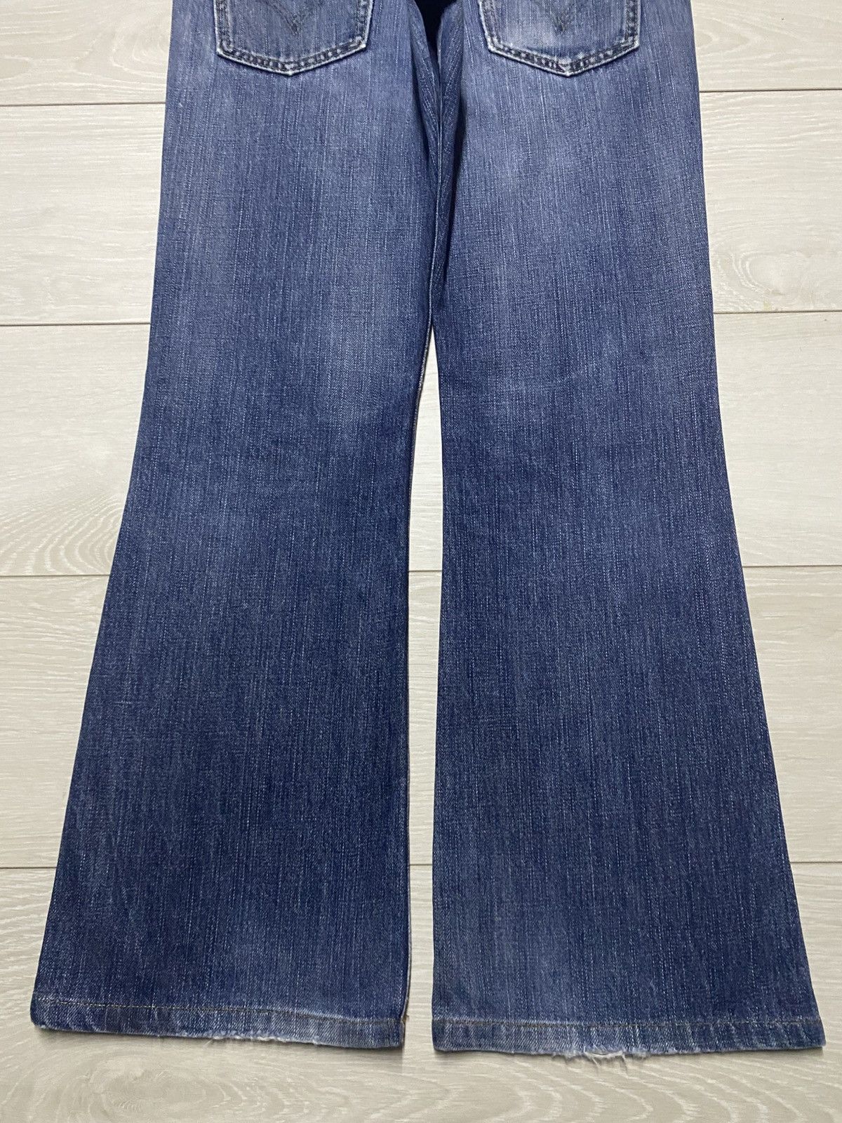 Levi's Vintage Levis Austin Jean Flare Blue Wash Distressed Jeans Size US 31 - 6 Thumbnail