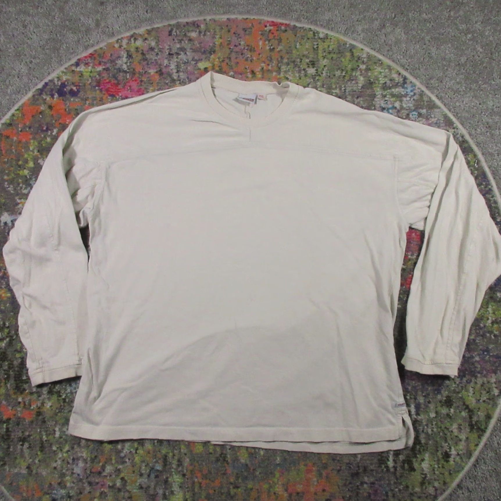 Gramicci VINTAGE Gramicci Shirt Mens 2XL Beige Long Sleeve Crew Pullover T-Shirt Knit Cotton Streetwear Retro with Pockets Size US XXL / EU 58 / 5 - 2 Thumbnail