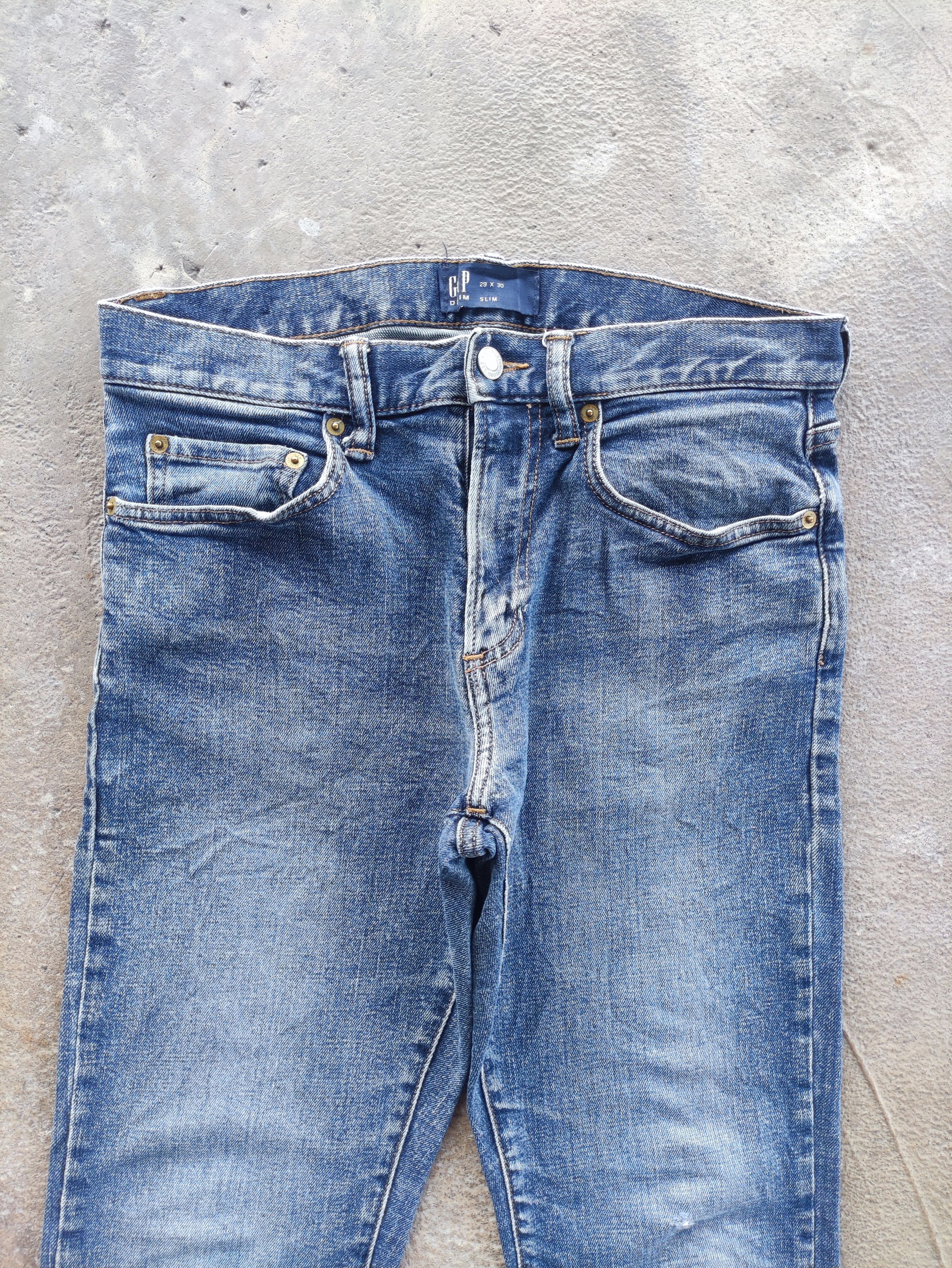 Gap Vintage GAP Slim Distress Faded Denim Pants Size US 31 - 3 Thumbnail