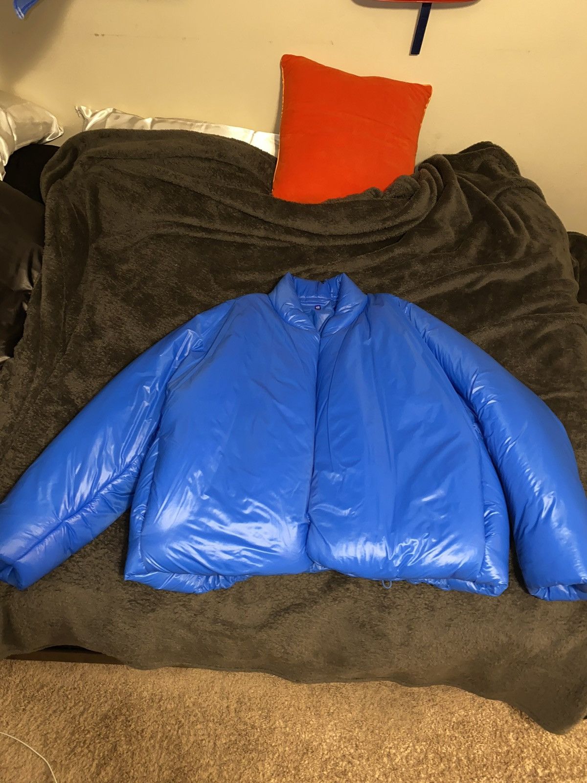 image of Yeezy Gap Round Puffer Jacket in Blue, Men's (Size XL)