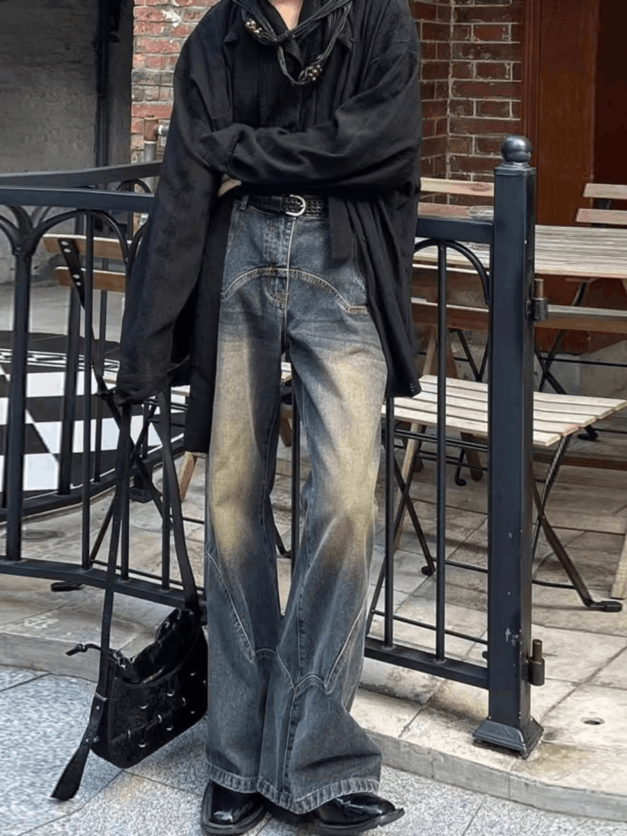 Japanese Brand × Vintage Light Blue High Street Vintage Loose Jeans Size US 32 / EU 48 - 2 Thumbnail