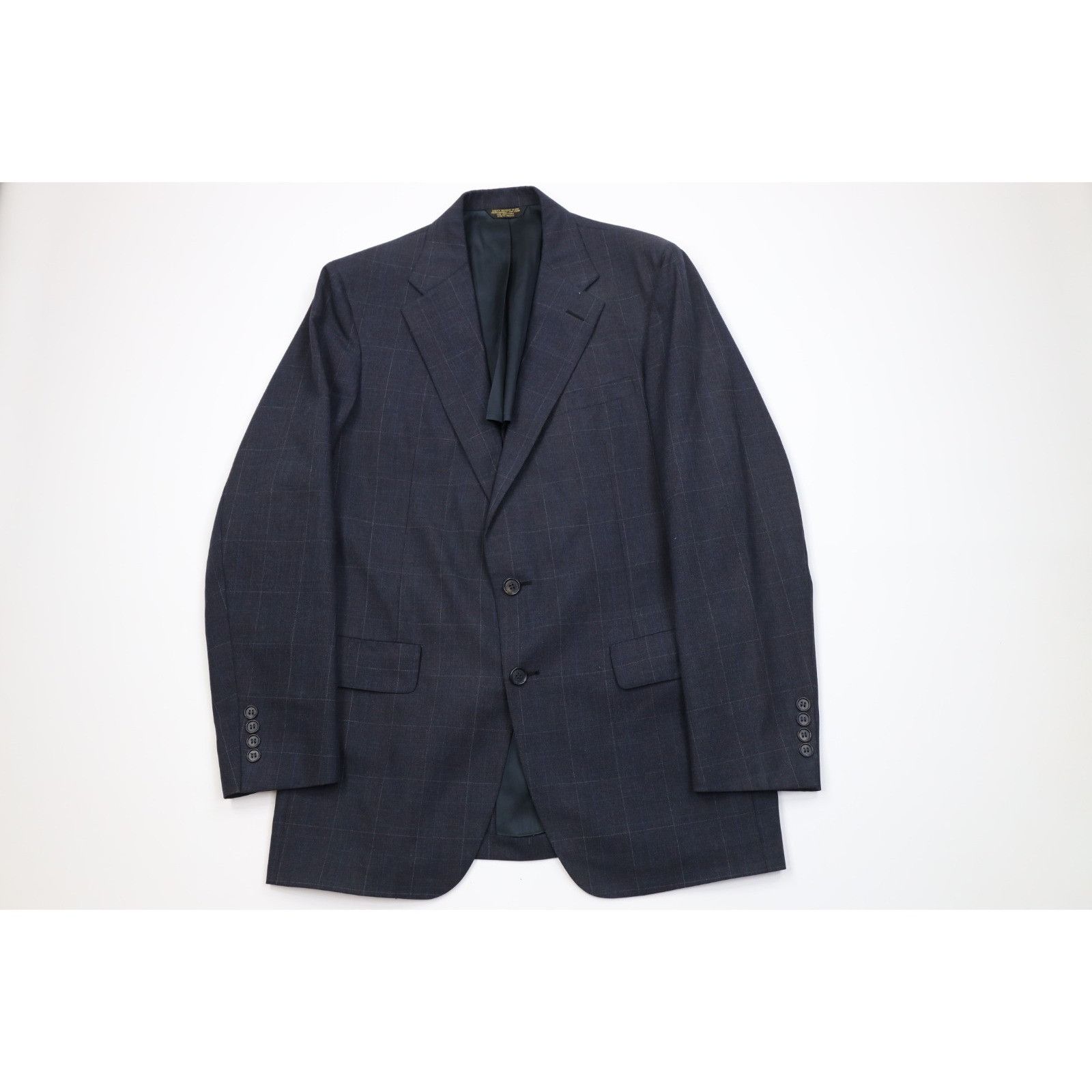 Vintage Vintage 70s Streetwear 2 Piece Wool Suit Wedding Plaid Size 40L - 2 Thumbnail