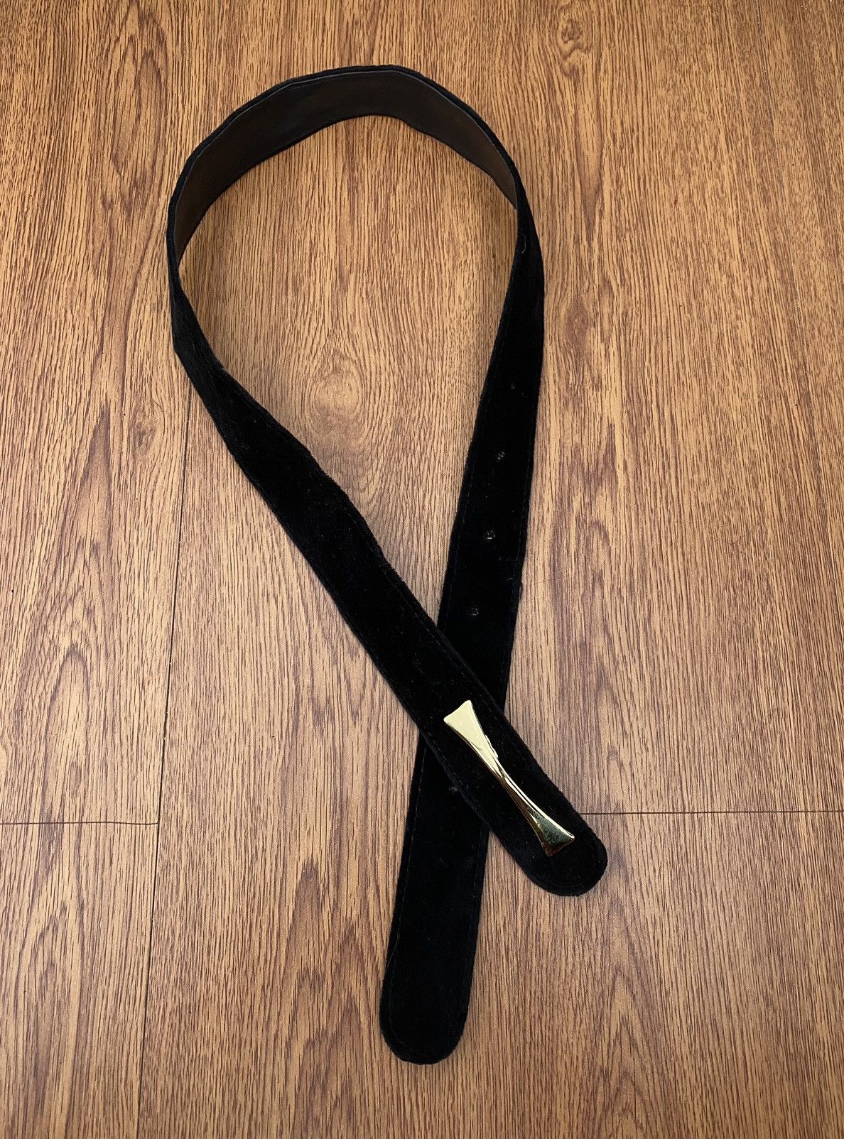 If Six Was Nine × Japanese Brand × Le Grande Bleu (L.G.B.) Black Velvet belt Size ONE SIZE - 1 Thumbnail
