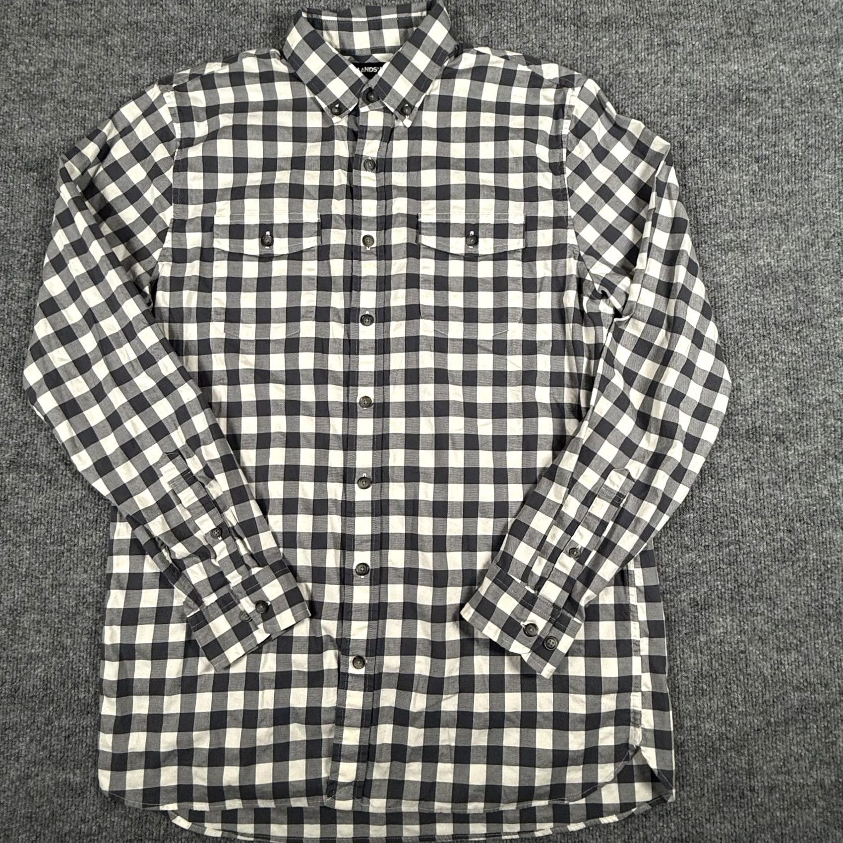 Lands' End Lands' End Shirt Mens MT Buffalo Plaid Button-Down Long Sleeve Casual Comfort Cotton Spandex Button-Up Mens Size US M / EU 48-50 / 2 - 3 Thumbnail
