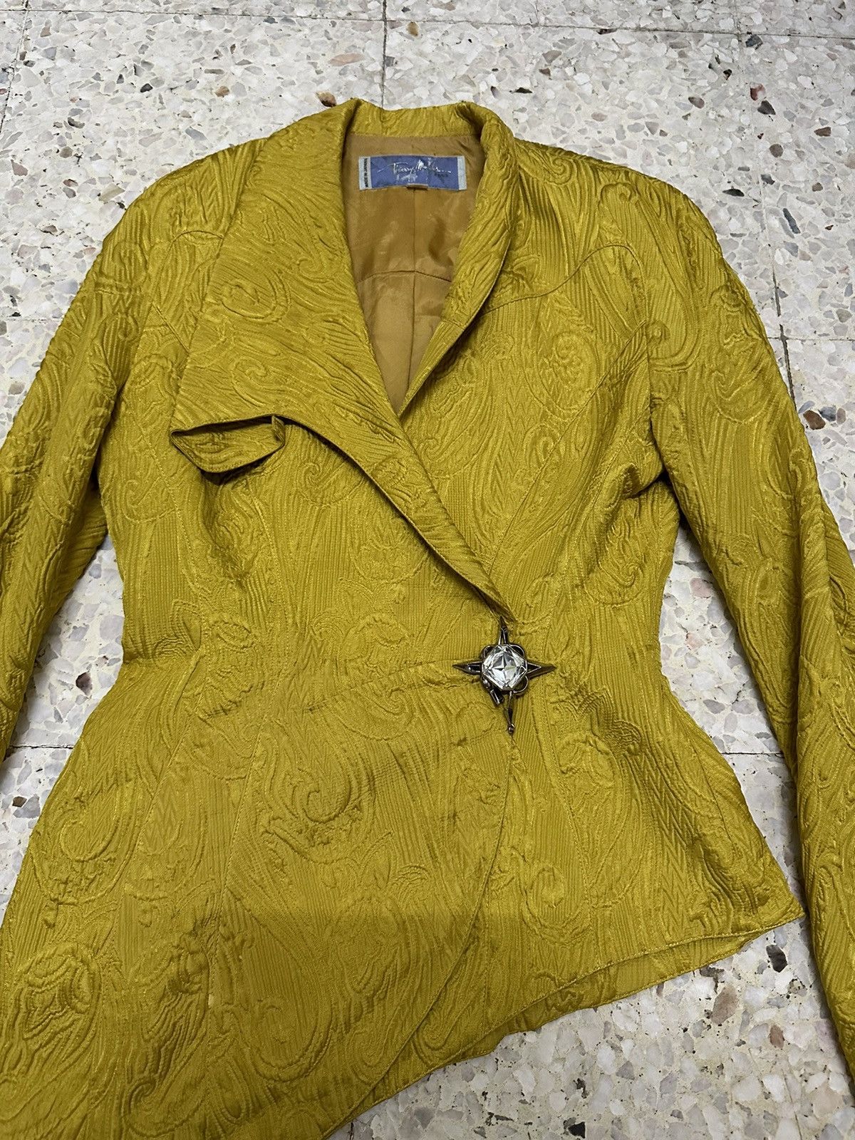 Thierry Mugler Iconic 80s Thierry Mugler Sculpted Jacket Crystal Ribbon 9AT Size M / US 6-8 / IT 42-44 - 4 Thumbnail