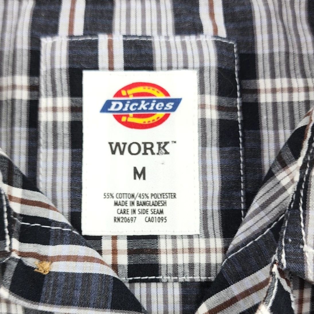 Dickies Dickies Shirt Mens M Gray Black Blue Plaid Short Sleeve Workwear Button Up Size US M / EU 48-50 / 2 - 5 Thumbnail