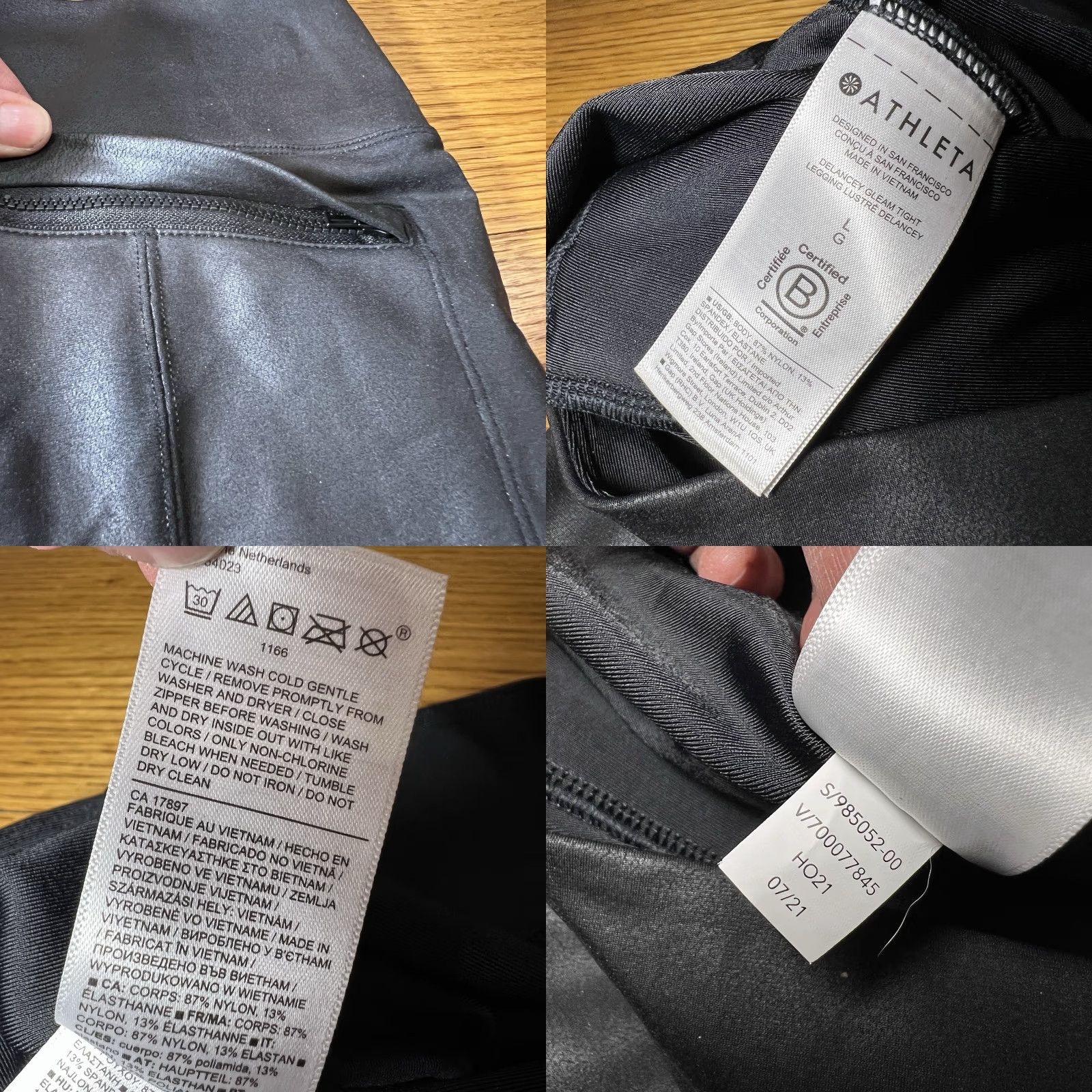 Athleta Athleta Delancey Gleam Tight Legging Black Shiny Casual Sport City L Size 36" / US 14 / IT 50 - 8 Thumbnail