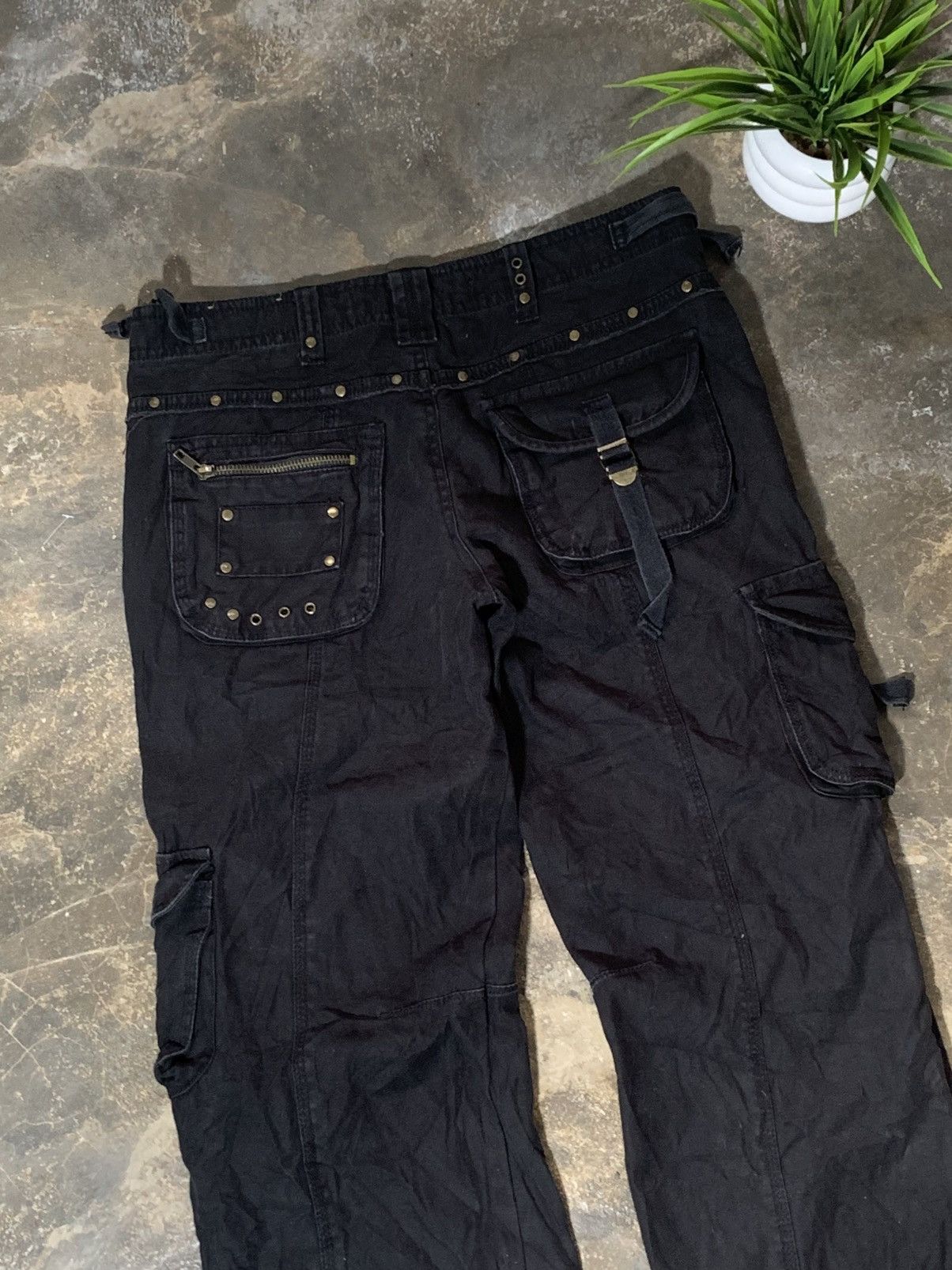 GOA Dom Play Multipocket Studded Pants Goa Inpsired Size US 30 / EU 46 - 6 Thumbnail