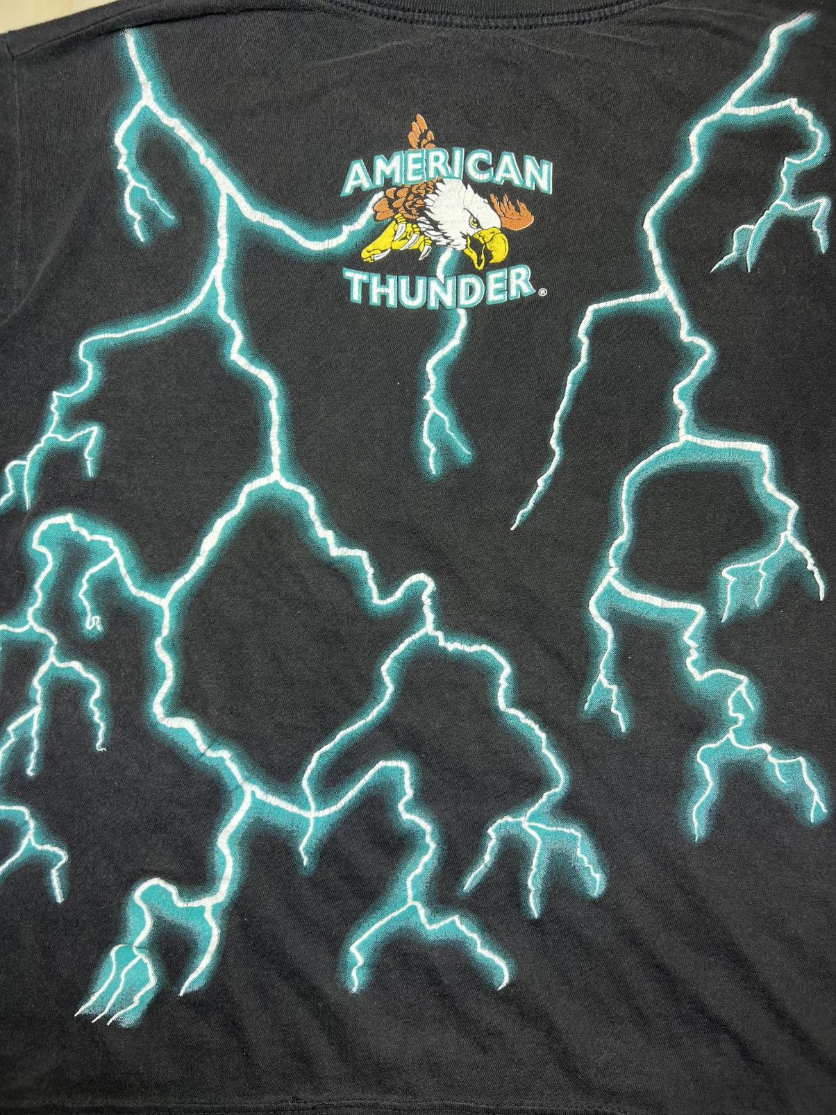 Rap Tees American thunder Forever Free Wolve All Over Lightning Print Size US M / EU 48-50 / 2 - 6 Thumbnail