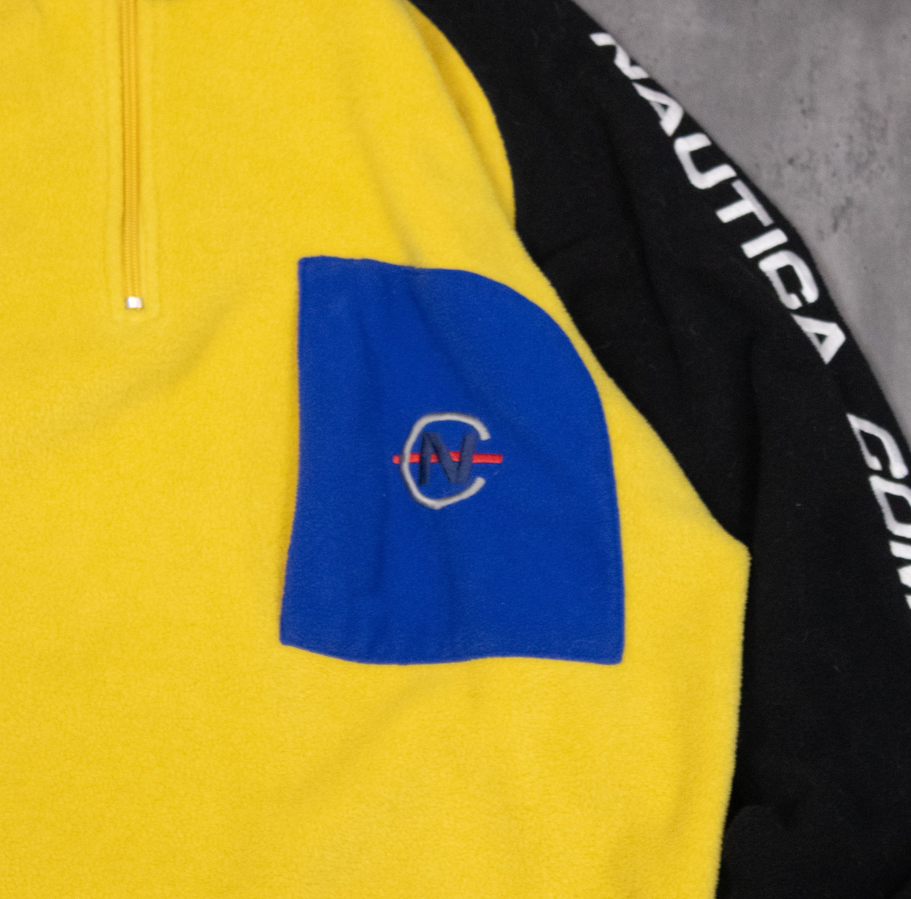 Nautica Vintage 1990's Nautica Competition Yellow Pile Fleece Jacket Size US L / EU 52-54 / 3 - 5 Thumbnail