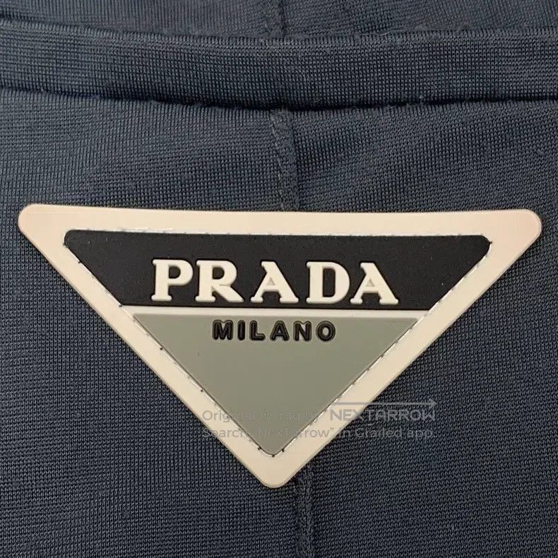 Prada Prada Size S Blue and gray logo triangle logo straight casu Size US 29 - 6 Thumbnail