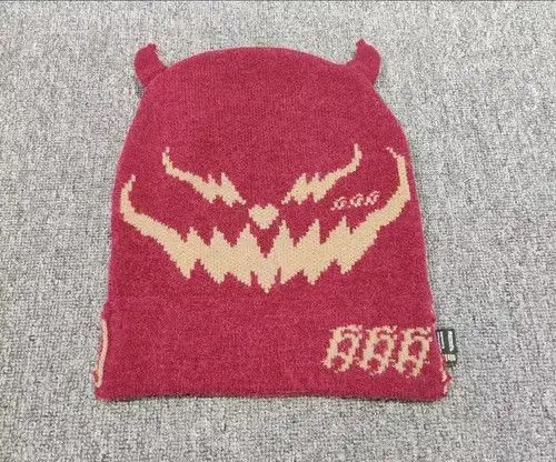 The People Vs. Custom Produced Flip Down Beanie Mask Hat Burgundy Size ONE SIZE - 3 Thumbnail
