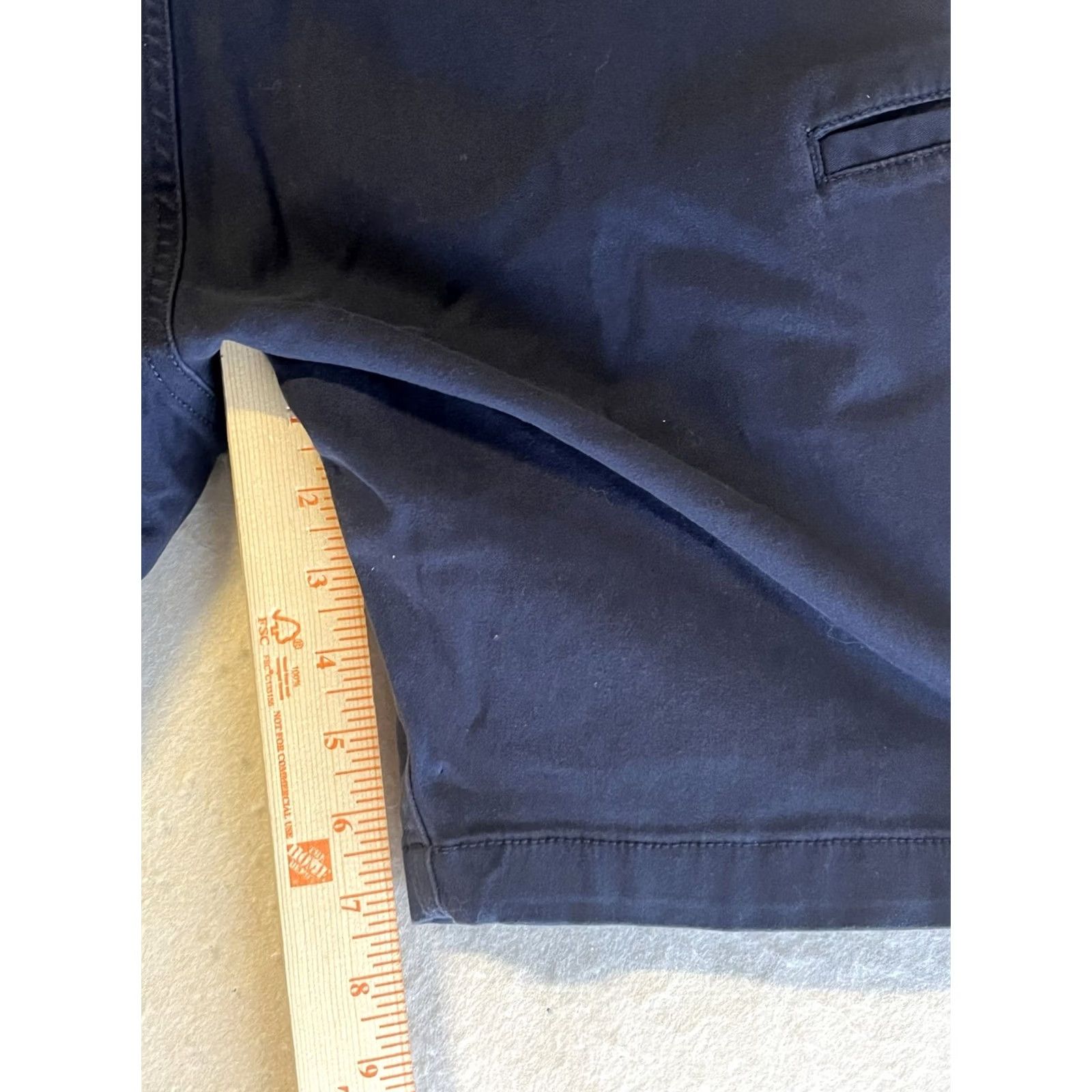 Vintage Stitches & Rivets Mens Blue Shorts Casual Comfort Drawstring Waist Size 34 Chino Pockets Relaxed Regular Front Flat Knit Cotton Blend Size US 34 / EU 50 - 4 Thumbnail