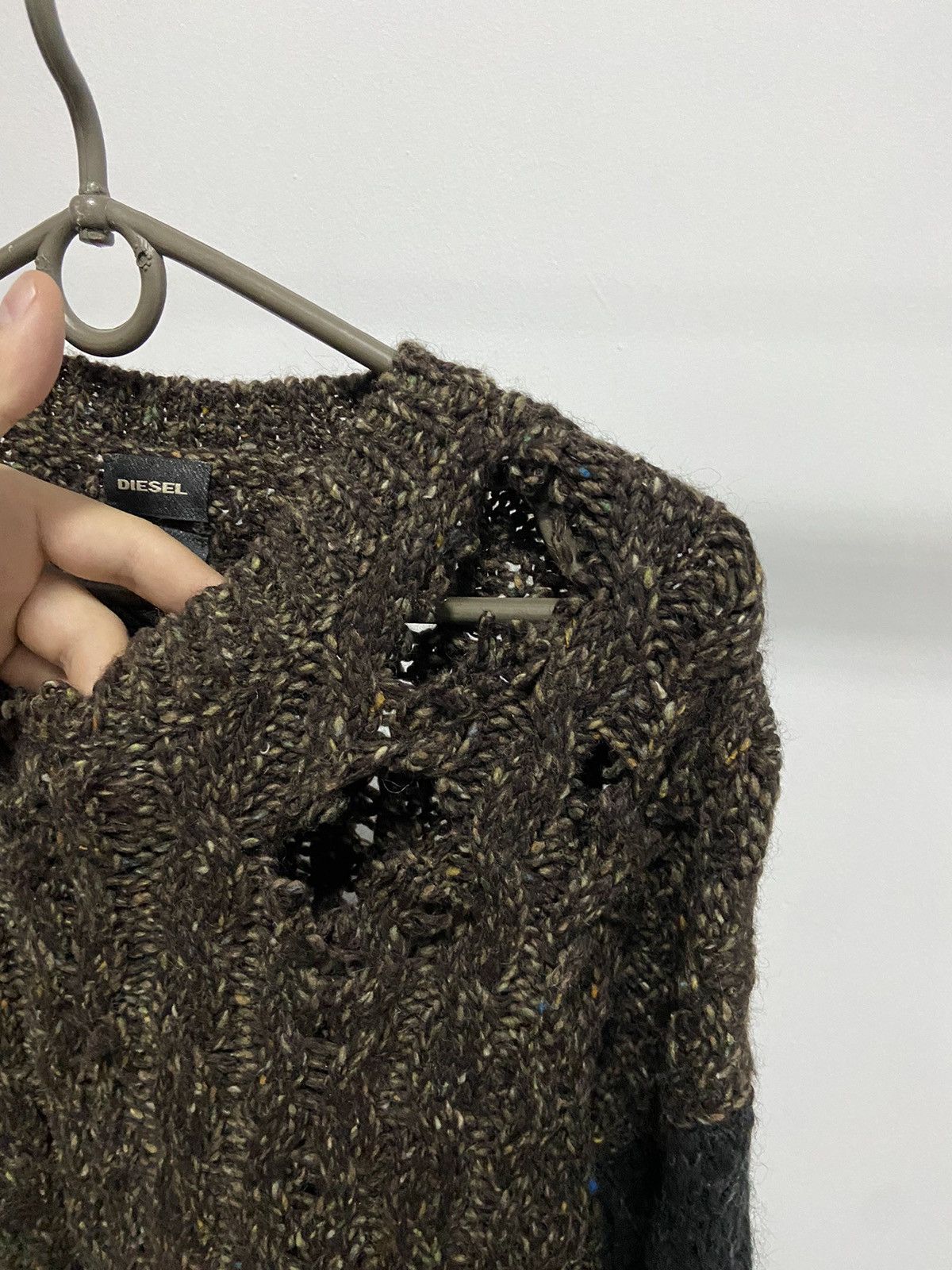 Diesel × Vintage Diesel distressed sweater avant garde vintage style Size US L / EU 52-54 / 3 - 9 Thumbnail