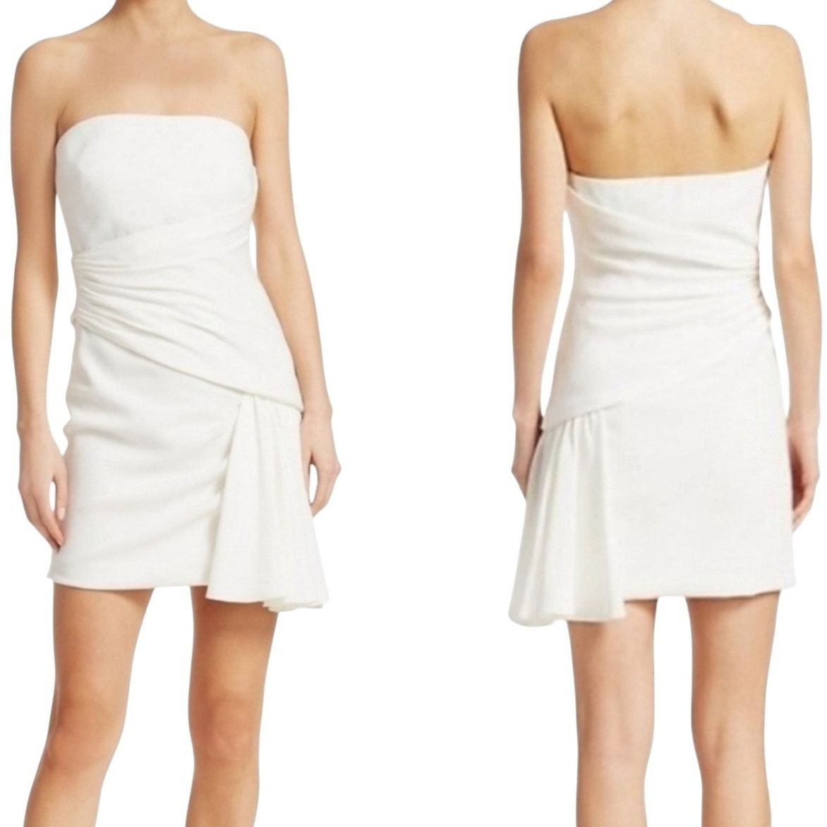 Cinq a Sept NEW Cinq à Sept Ella Strapless Ivory Mini Dress Ivory Sz 8 Size M / US 6-8 / IT 42-44 - 1 Thumbnail