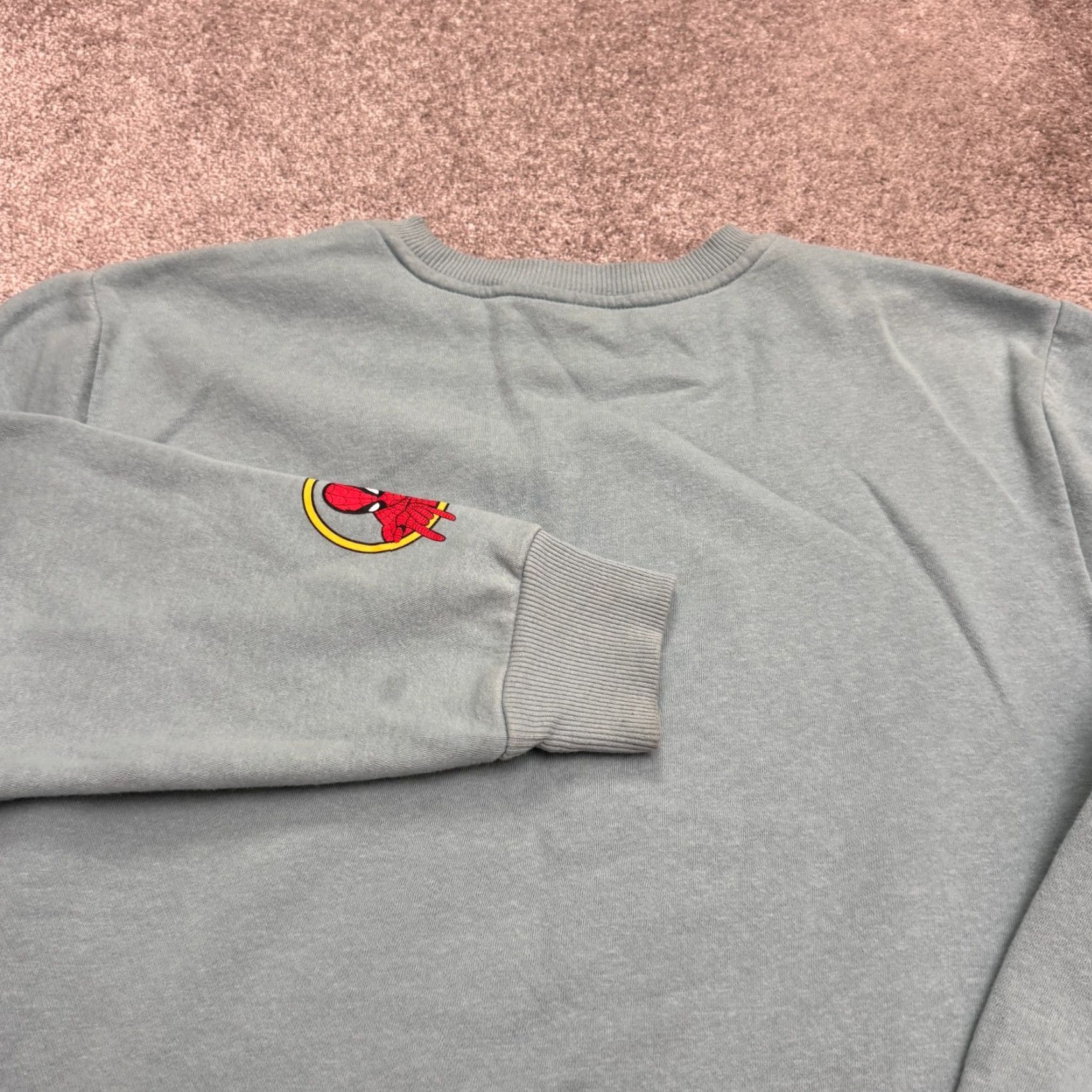 Vintage Marvel The Amazing Spider Man Graphic Pullover Sweatshirt Mens XL Teal Crew Neck Size US XL / EU 56 / 4 - 6 Thumbnail