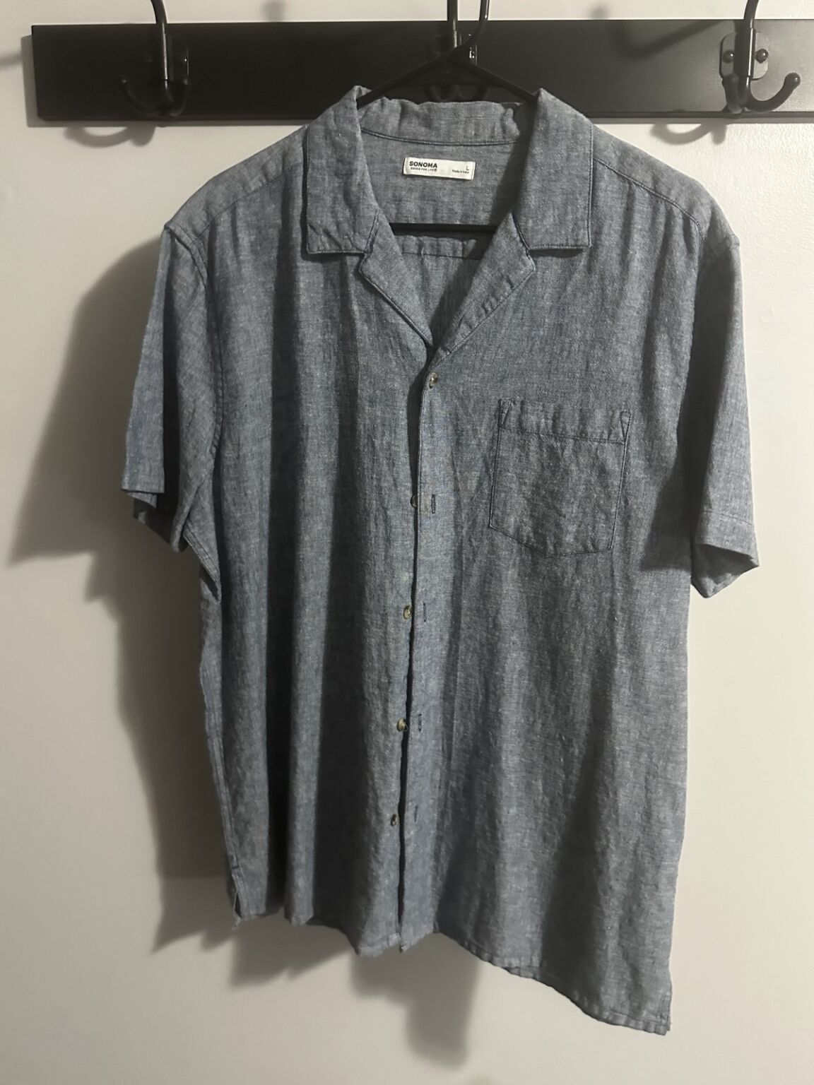 Sonoma Faux Denim Button-Up Polo Size US L / EU 52-54 / 3 - 1 Thumbnail