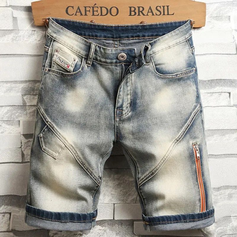 Japanese Brand × Vintage Stretch Denim Shorts Retro High Street Style Old Slim Fit Size US 32 / EU 48 - 1 Thumbnail