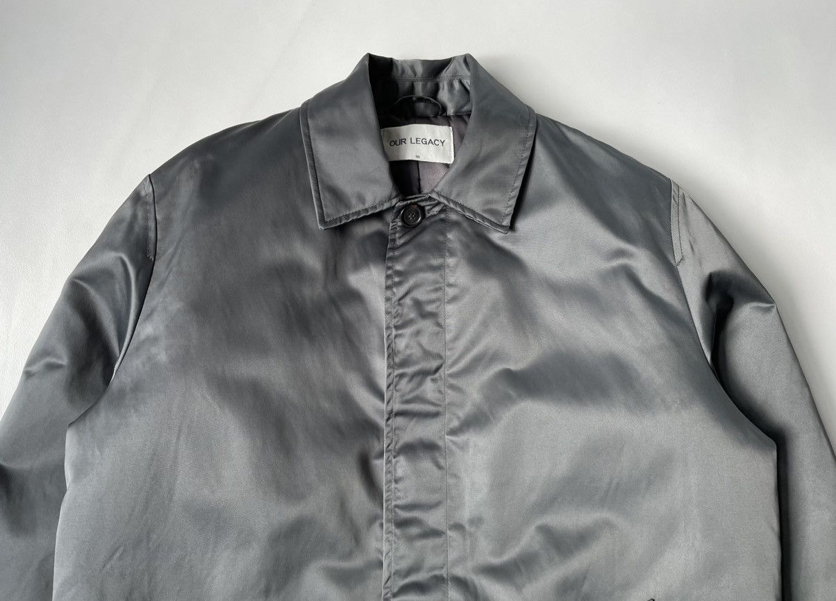 Our Legacy ‘Steel Shine’ Padded Nylon Mac Size US M / EU 48-50 / 2 - 2 Thumbnail