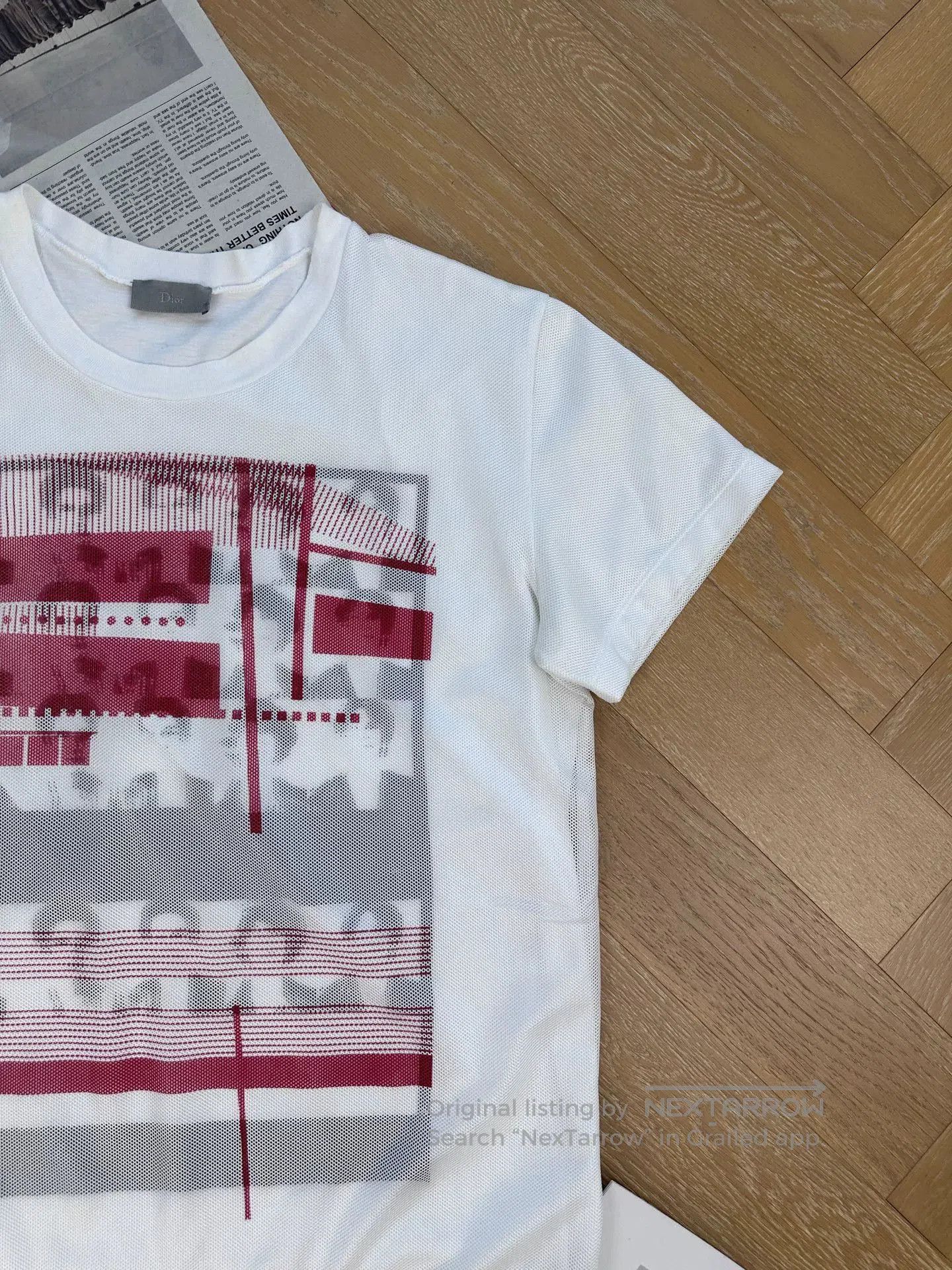 Dior dior mesh double-layer graphic short sleeve tee. Size US XS / EU 42 / 0 - 5 Thumbnail