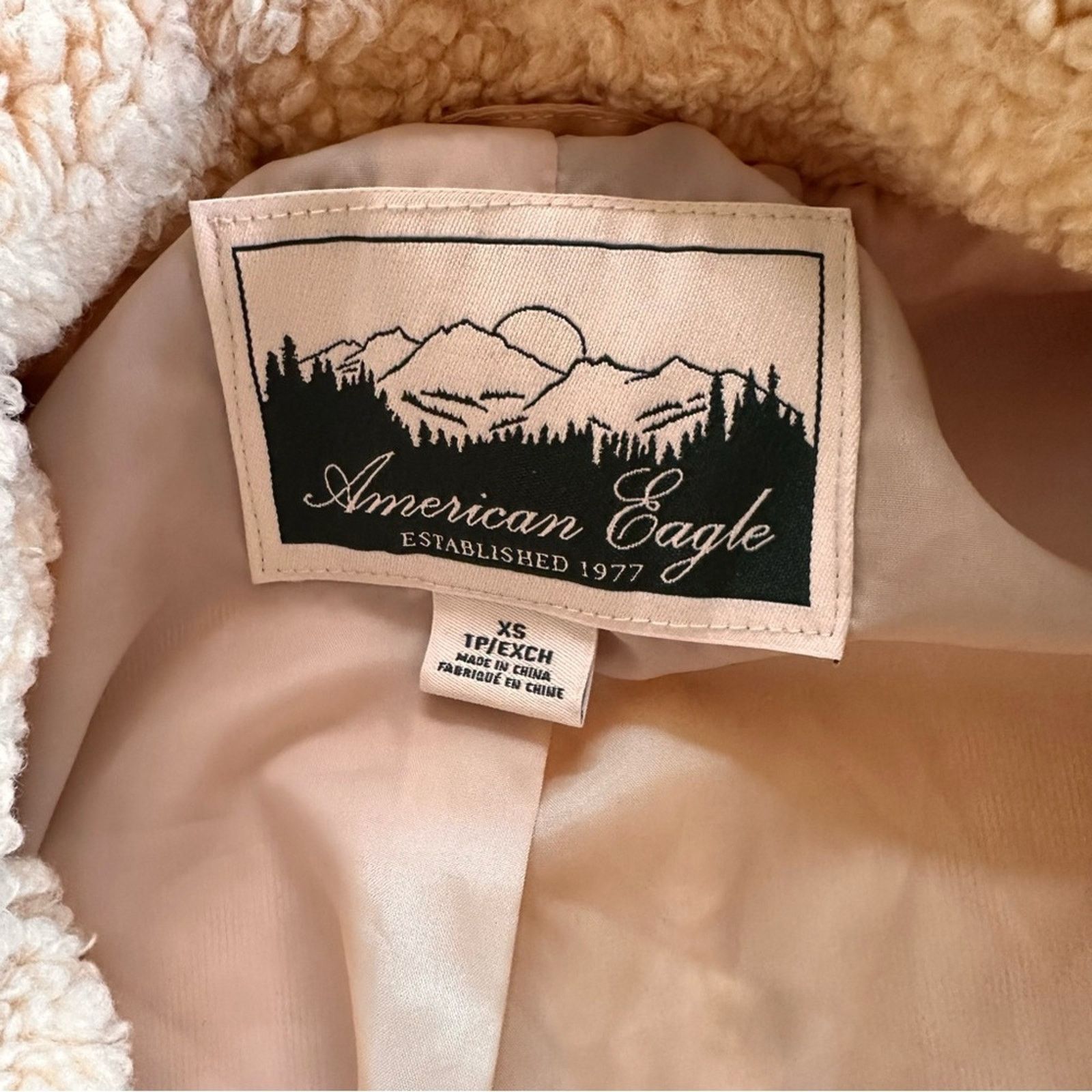 American Eagle Outfitters American Eagle Sherpa Moto Jacket - Size XS - Cream Size XS / US 0-2 / IT 36-38 - 5 Thumbnail