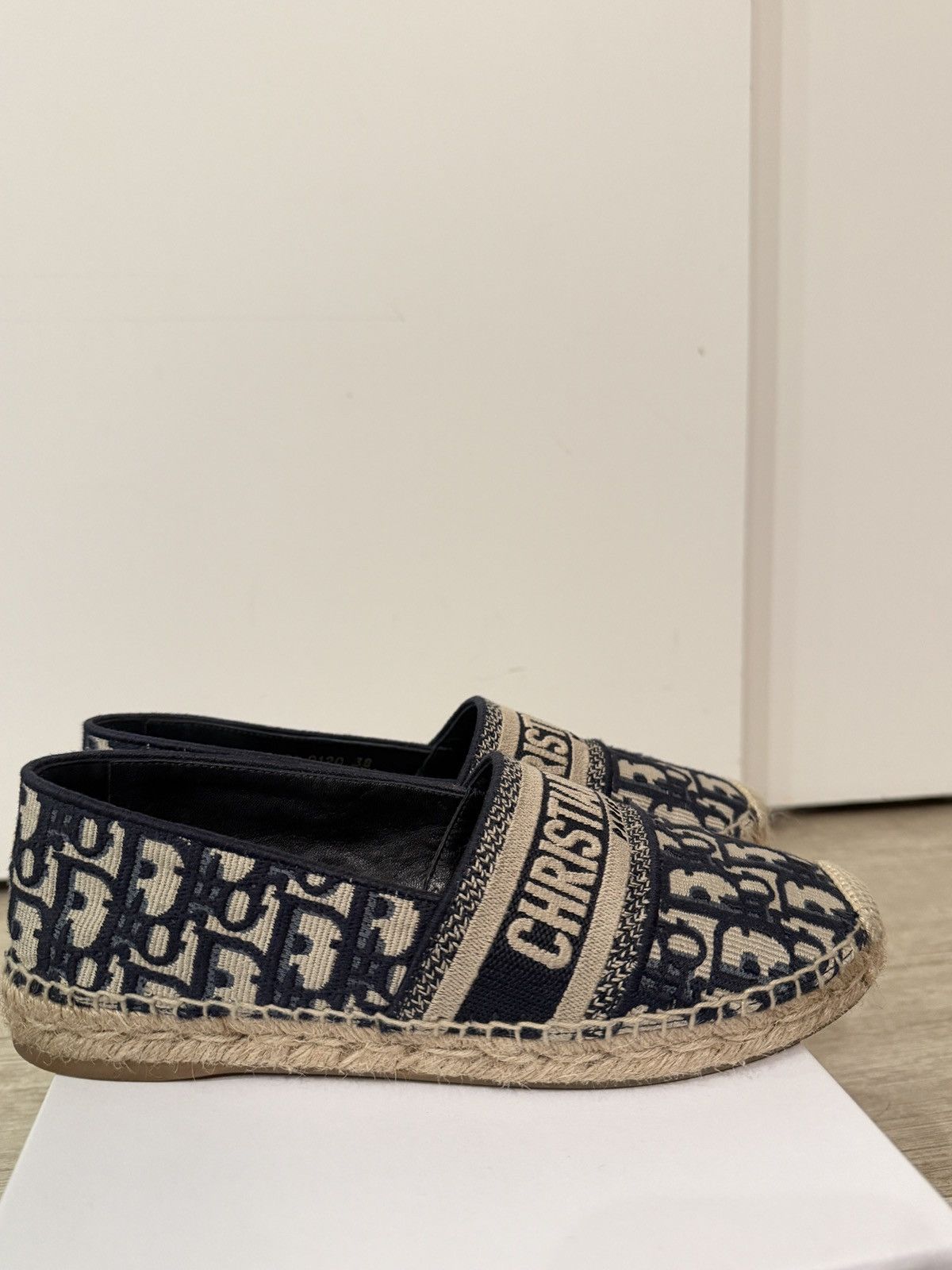 Dior Granville Espadrille - Deep Blue Dior Oblique Size 38