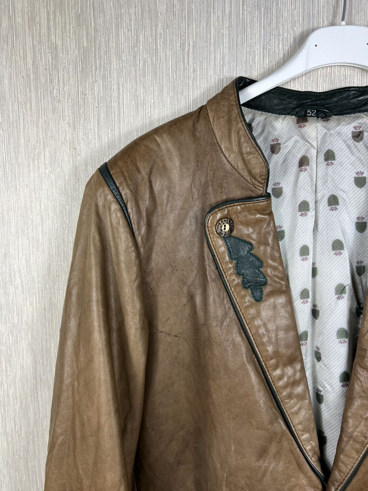 Vintage Vintage 70s genuine leather blazer jacket nordic retro Size US L / EU 52-54 / 3 - 4 Thumbnail