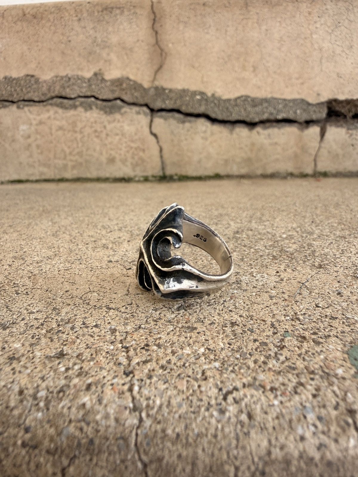 Sterling Silver Into The Fire - Gothic Cross Pinky Ring Size ONE SIZE - 5 Thumbnail