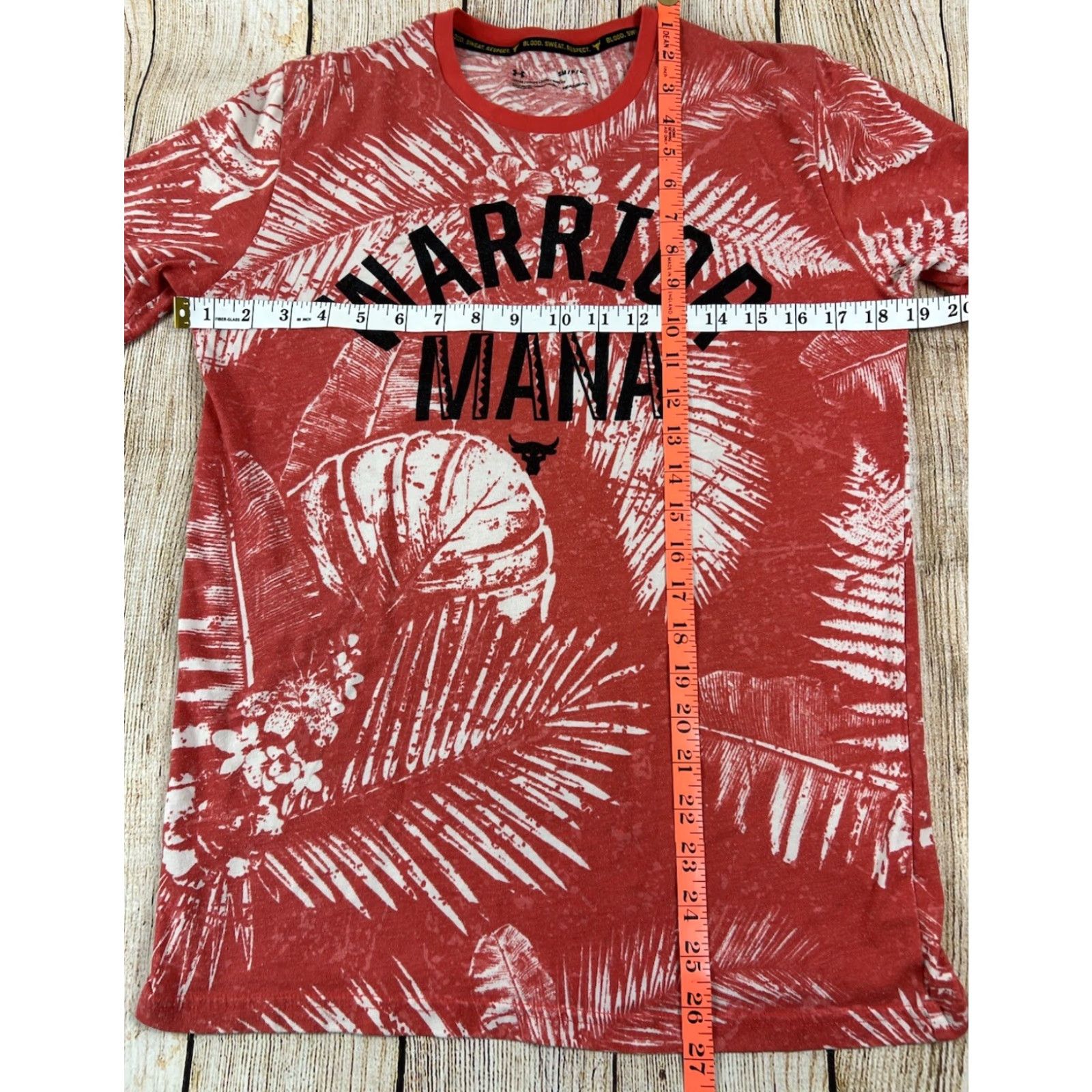 Under Armour Under Armour Project Rock T-Shirt Camouflage Hawaiian Red S Crew Neck Short Sleeve Mens Small Regular Lightweight Gym & Training Size US S / EU 44-46 / 1 - 6 Thumbnail