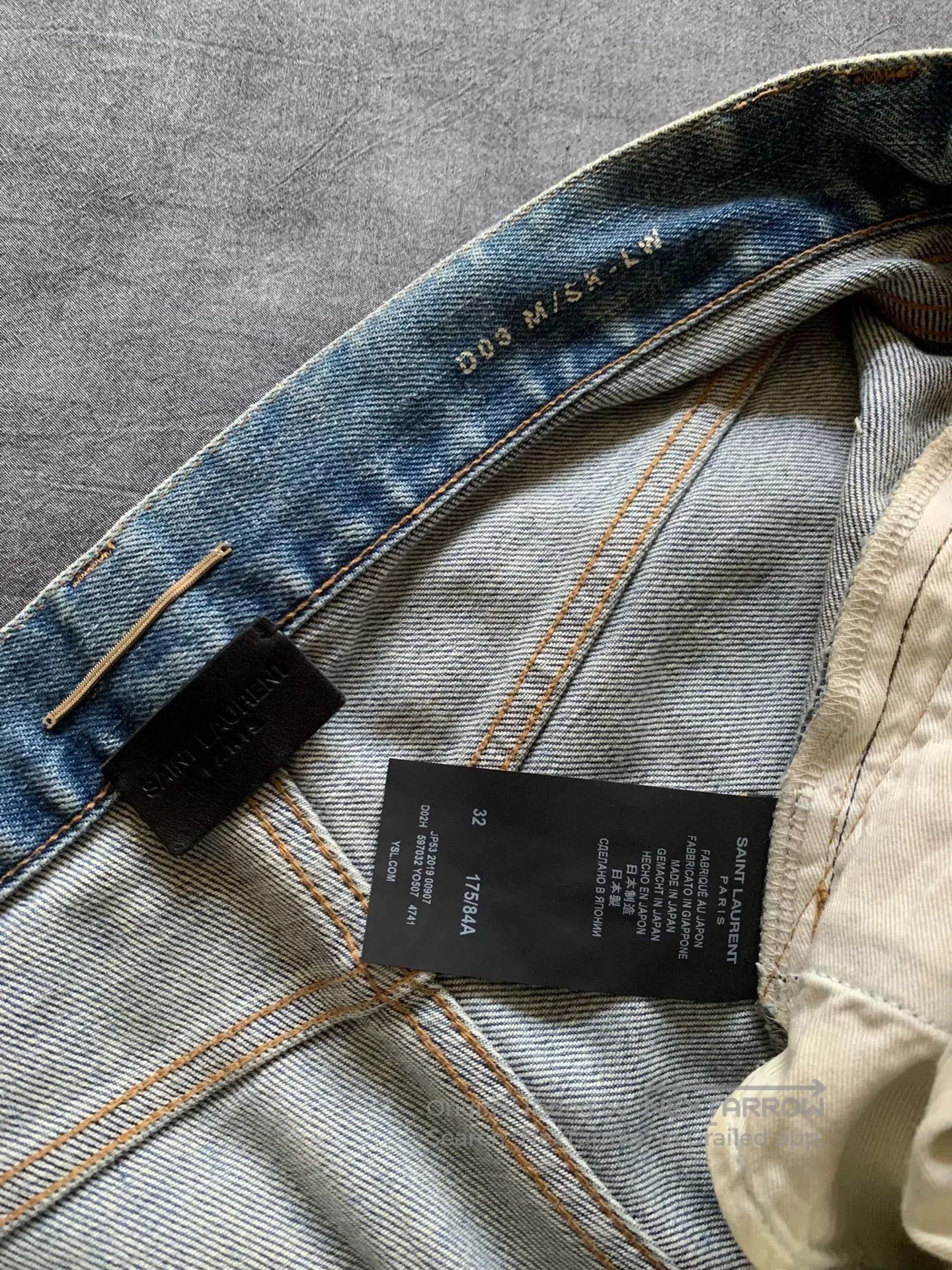 Saint Laurent Paris SAINT LAURENT Washed Frayed Jeans. Size US 32 / EU 48 - 5 Thumbnail