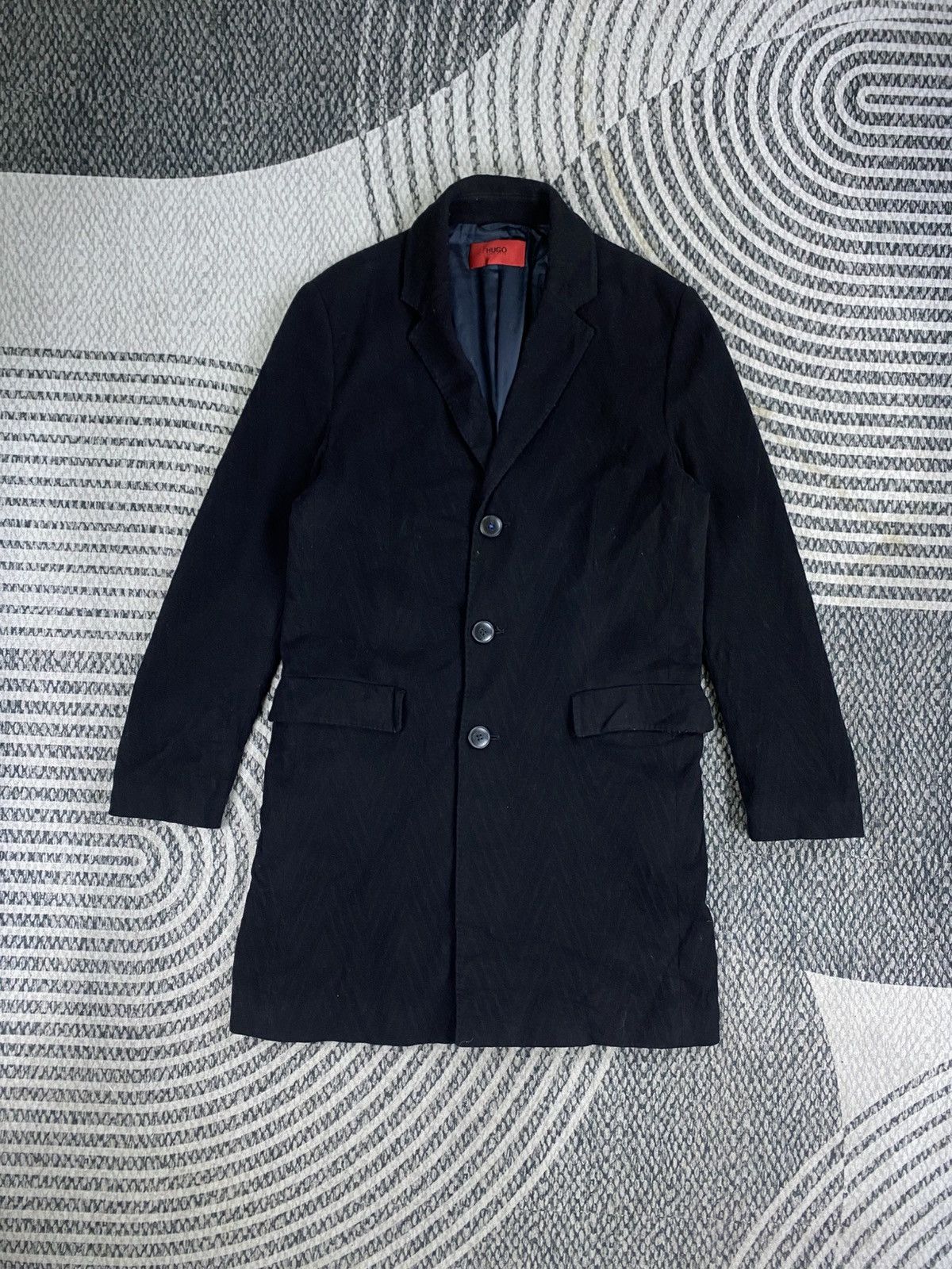 Hugo 🔥Hugo Boss Black Wool Cashmere Long Coat Jacket Size US M / EU 48-50 / 2 - 1 Thumbnail