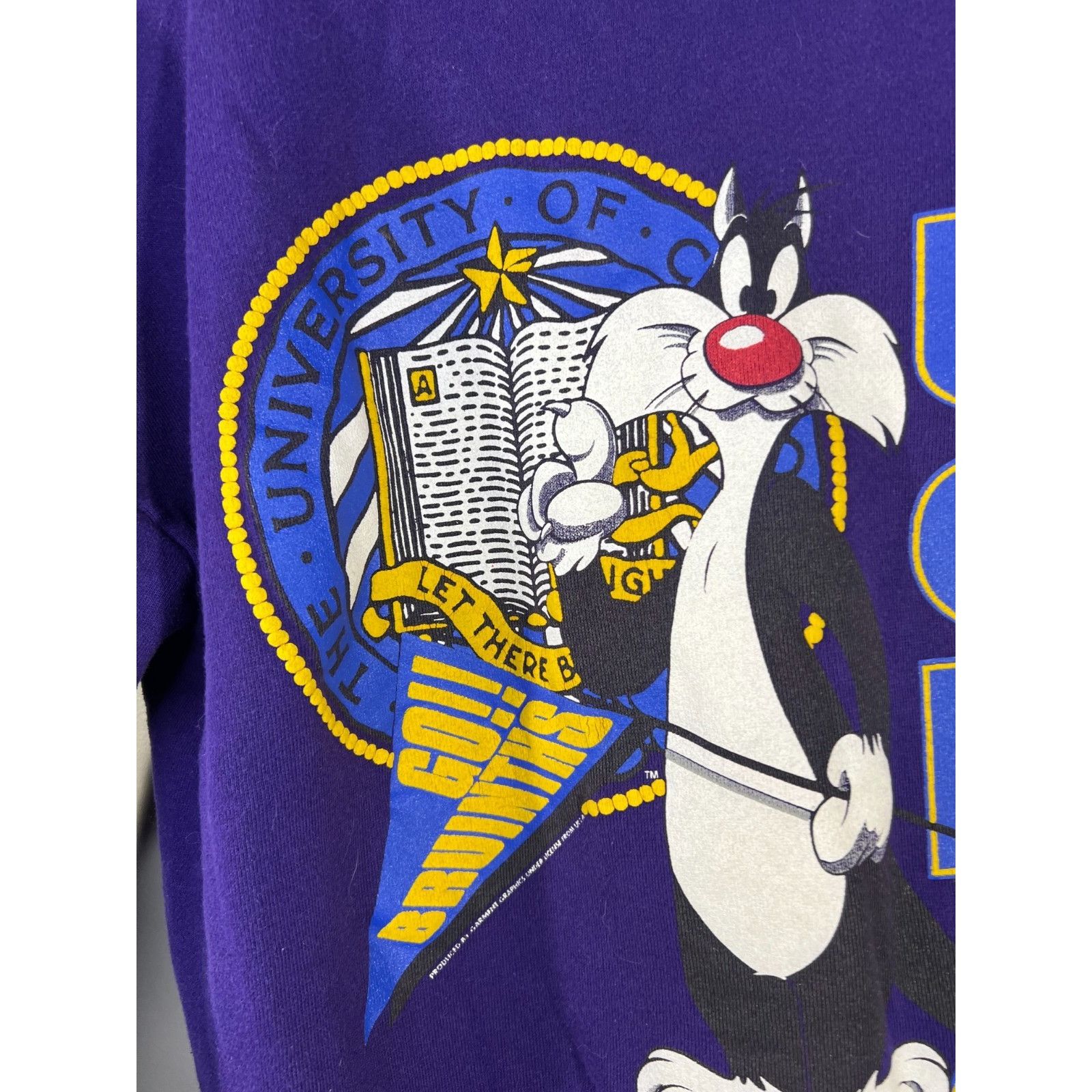Jerzees Vintage 1993 UCLA Bruins Sylvester Looney Tunes Crewneck Swe Size US XL / EU 56 / 4 - 4 Thumbnail