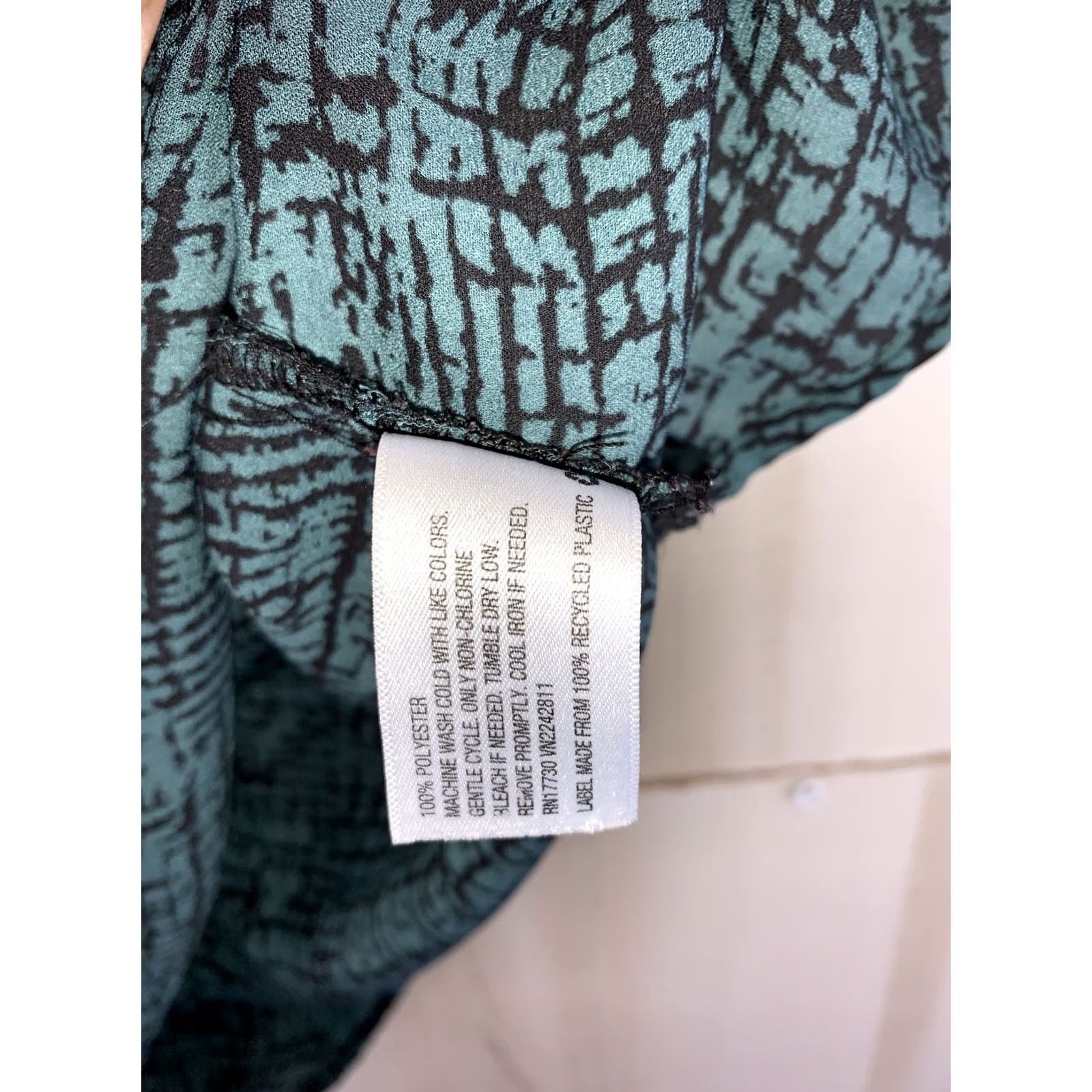Vintage VINTAGE Ava & Viv Womens Tank Top Chiffon Tie Neck Plus Size 2X Black Blue Green N/A Size XXL / US 16-18 / IT 52-54 - 3 Thumbnail
