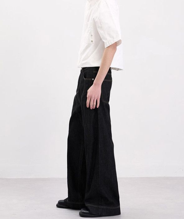 Japanese Brand American-Style High-Street Curved-Panel Denim Jeans Size US 32 / EU 48 - 4 Thumbnail