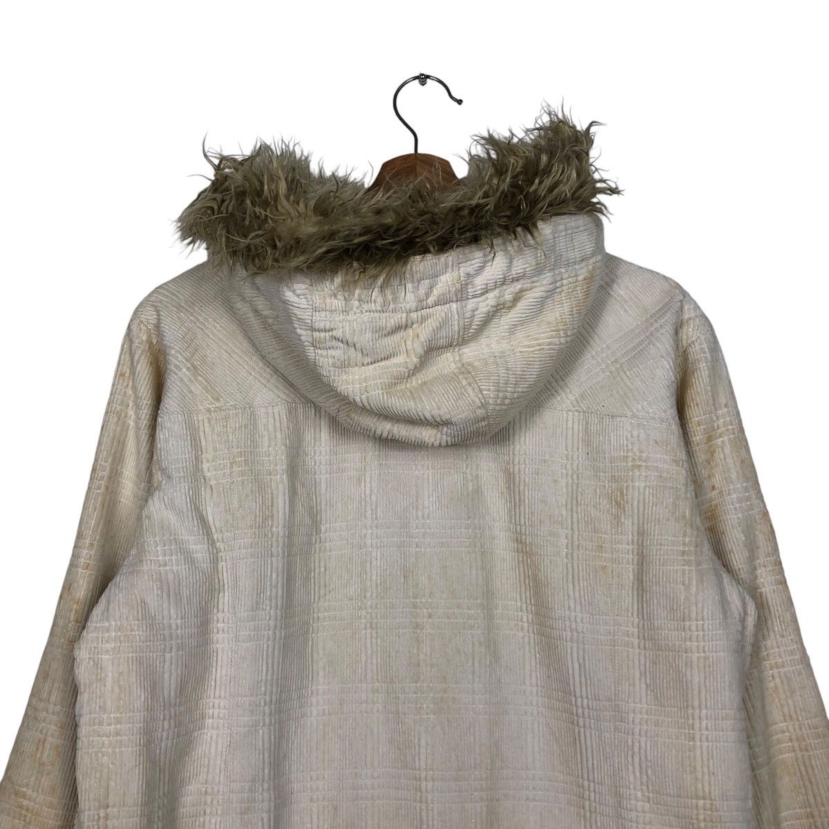 Japanese Brand 📌Vtg Corduroy Bomber Jacket Ocean Pacific Mink Fur Hoodie Size US L / EU 52-54 / 3 - 10 Thumbnail
