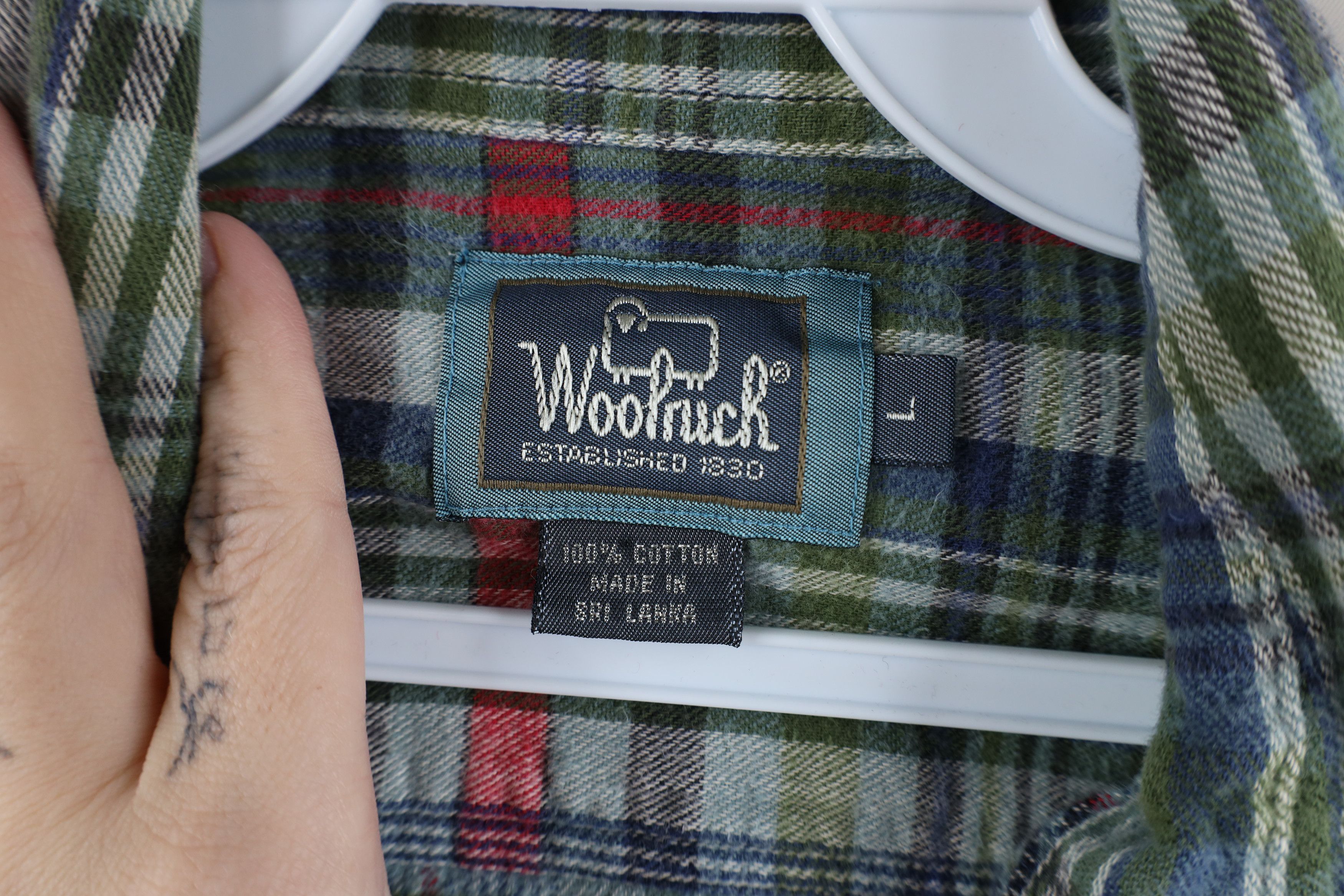 Vintage × Woolrich Woolen Mills Vintage 90s Woolrich Rainbow Plaid Flannel Button Down Shirt Size US L / EU 52-54 / 3 - 7 Thumbnail