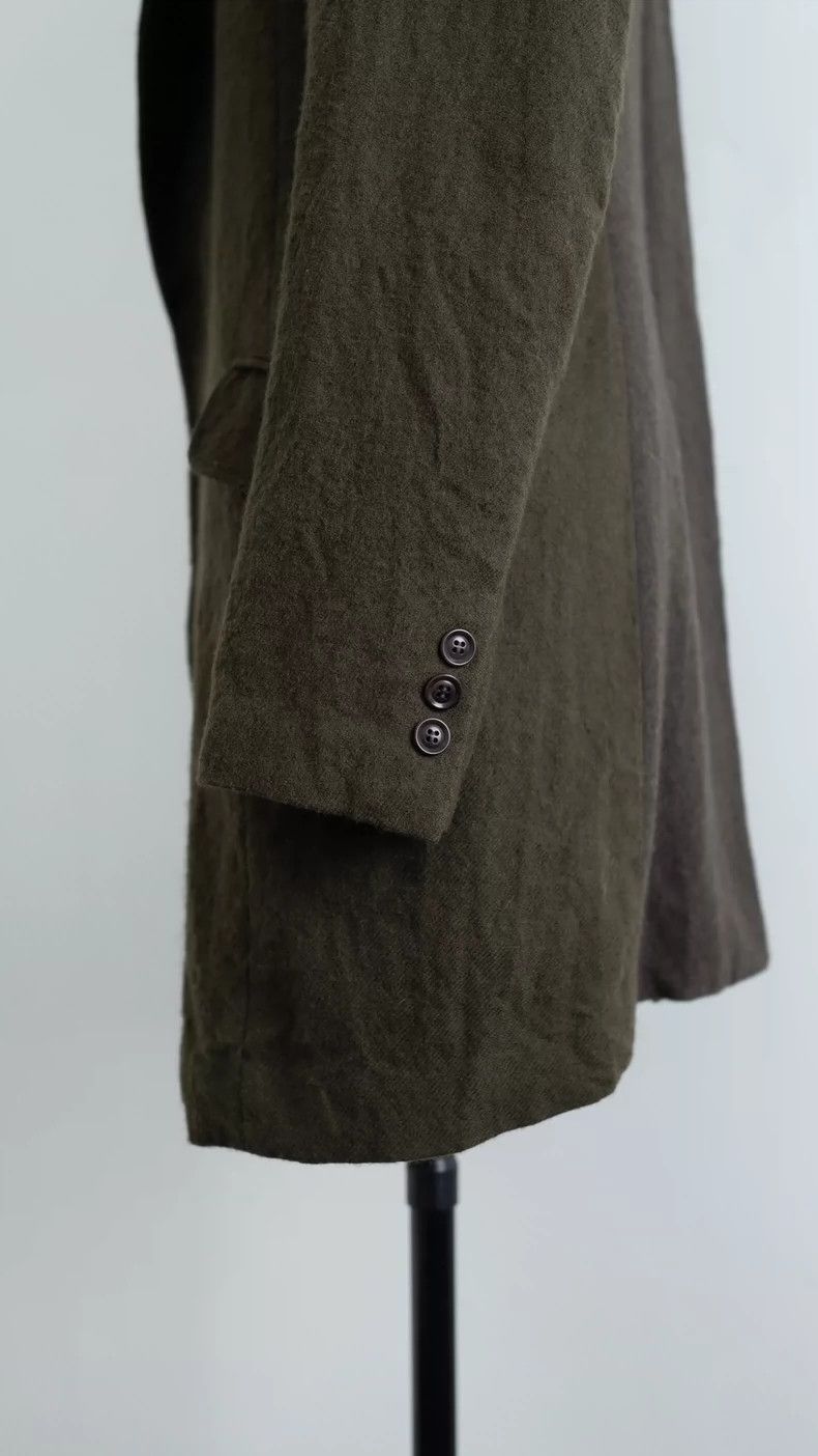 Yohji Yamamoto Yohji Yamamoto Moss-green concealed one-button felted wool Size US S / EU 44-46 / 1 - 5 Thumbnail