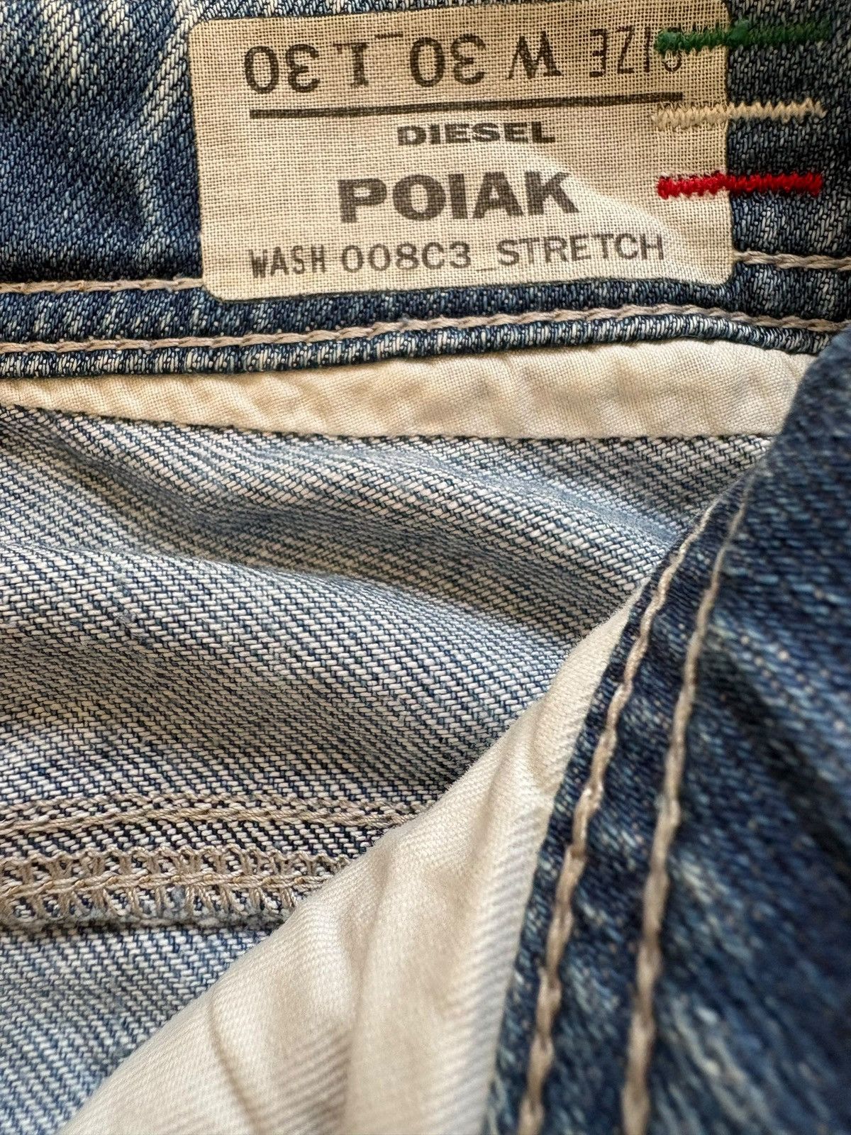 Diesel Vintage Italy Diesel Poiak Mud Wash Distressed Loose Jeans Size US 32 / EU 48 - 9 Thumbnail